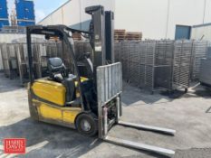 Yale 3,000 LB Capacity Electric Fork Lift, Model: ERP030VTN36TE088, S/N: G807N08939N, 198" Max Lift