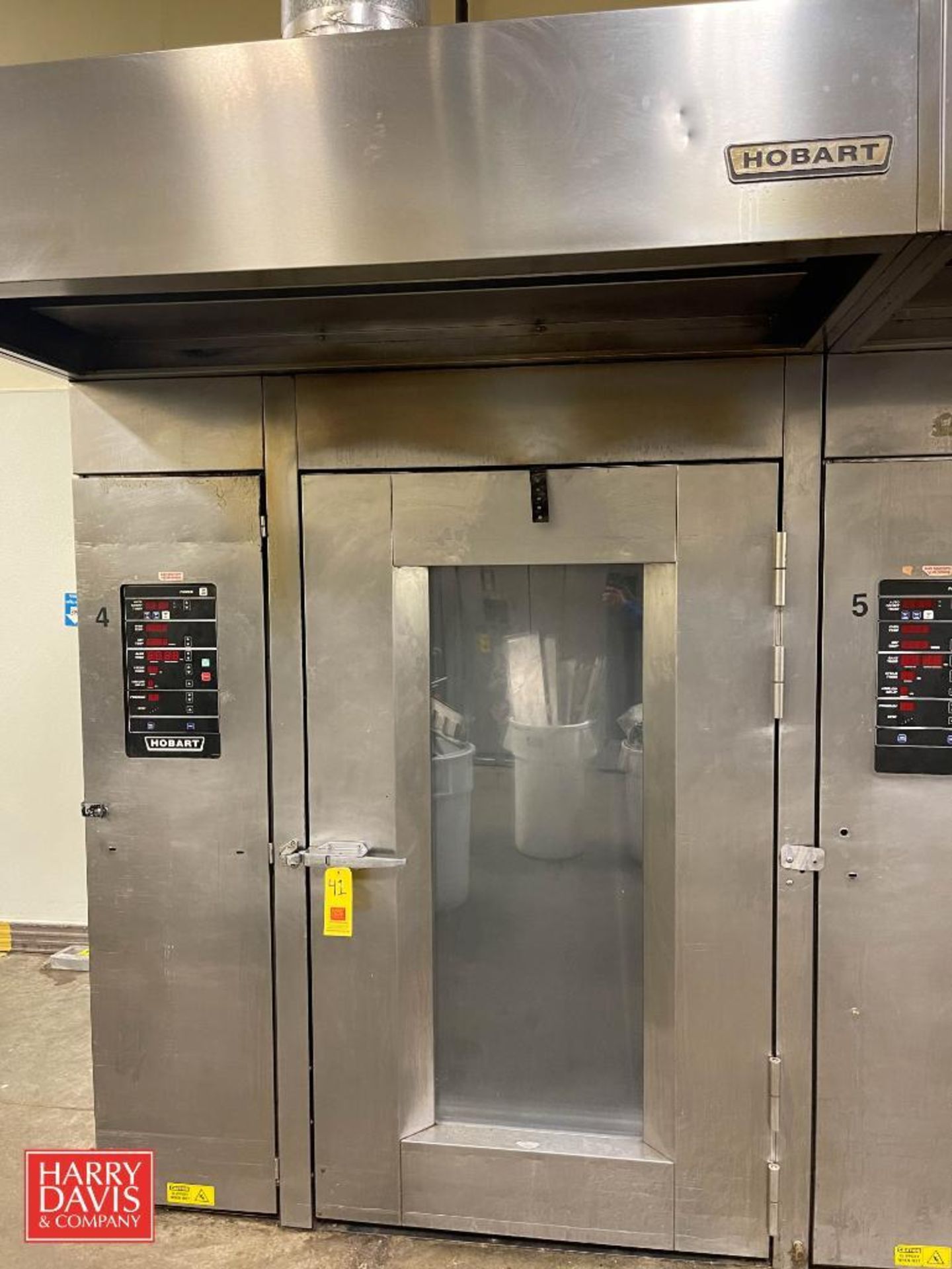 Hobart Natural Gas Rack Oven, Model: HBA2G, S/N: 24-1043019, 300,000 BTU/Hr - Rigging Fee: $4,500