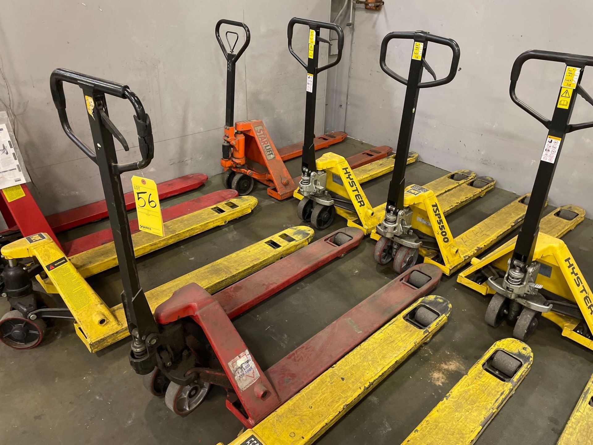 Lot of 2 Pallet Jacks: (1) Silver State, max. 5,500 lbs., (1) Hyster, max. 5,500 lbs.