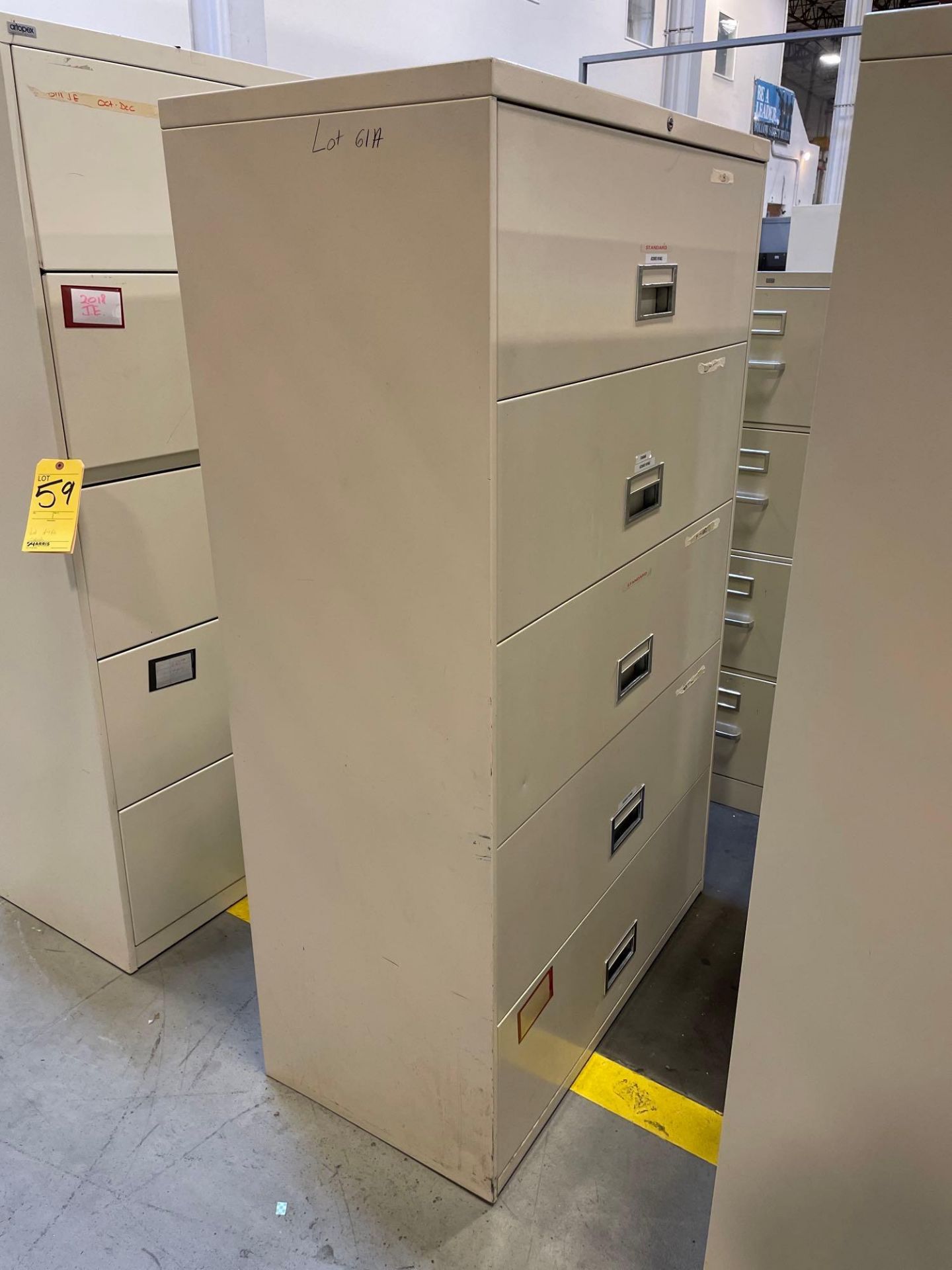 Lot of 5 File Cabinets, 5 Drawer: (4) 36" X 18" X 60", (1) 36" X 18" X 66" - Image 6 of 7