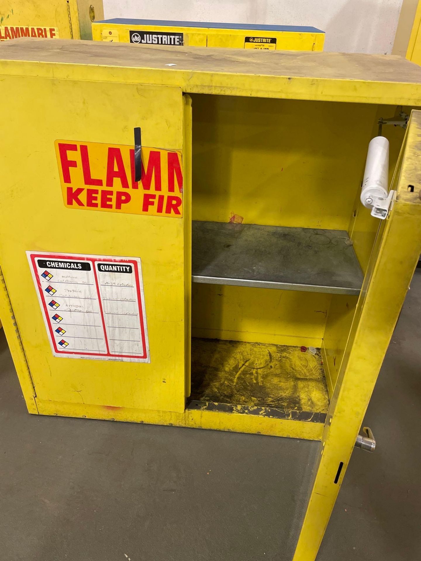 Lot of 2: (1) Just Rite Flammable Cabinets, (1) Eagle Flammable Cabinet, 43" X 18" X 45" - Image 3 of 6