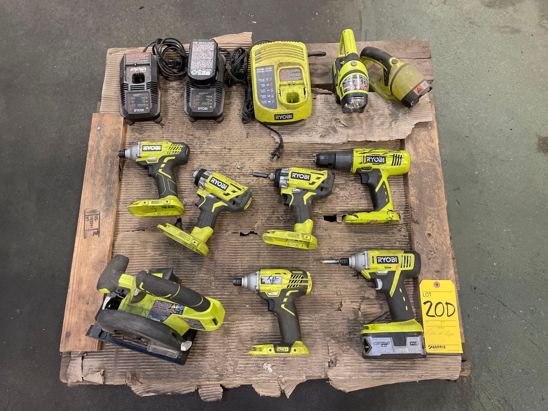 Pallet of Ryobi Battery Powered Electric Tools
