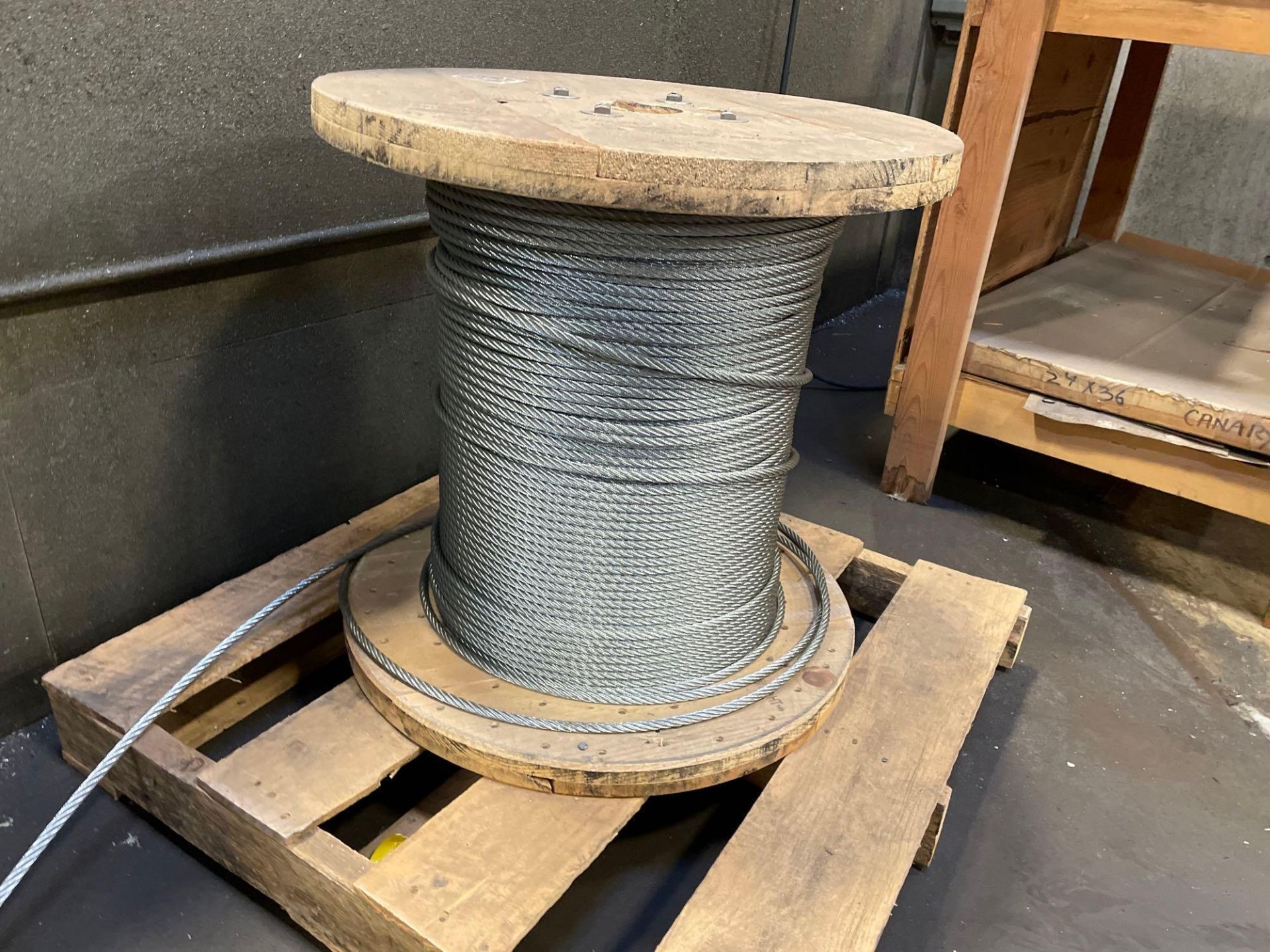 Spool of 3/8” Thick Cable - Image 2 of 3