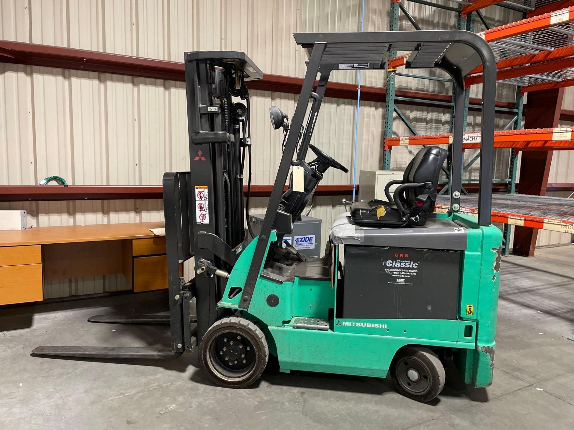 2650 Lb. Mitsubishi Model FBC18N Electric Forklift