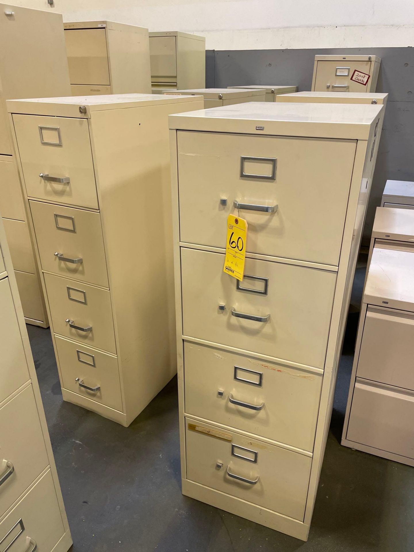 Lot of 6 Hon File Cabinets: (3) 29" X 15" X 52", (2) 26" X 18" X 52", (1) 26" X 15" X 60"