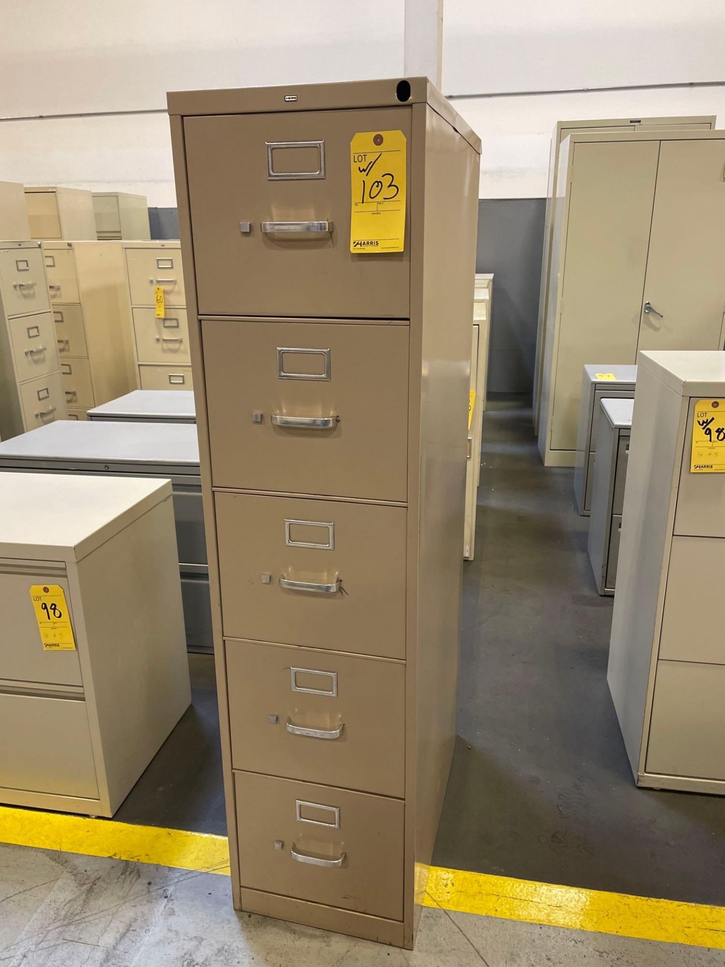 Lot of 3:(1) Stats Safe, (1) 5 Drawer File Cabinet, (1) Double Door Locker - Image 10 of 11