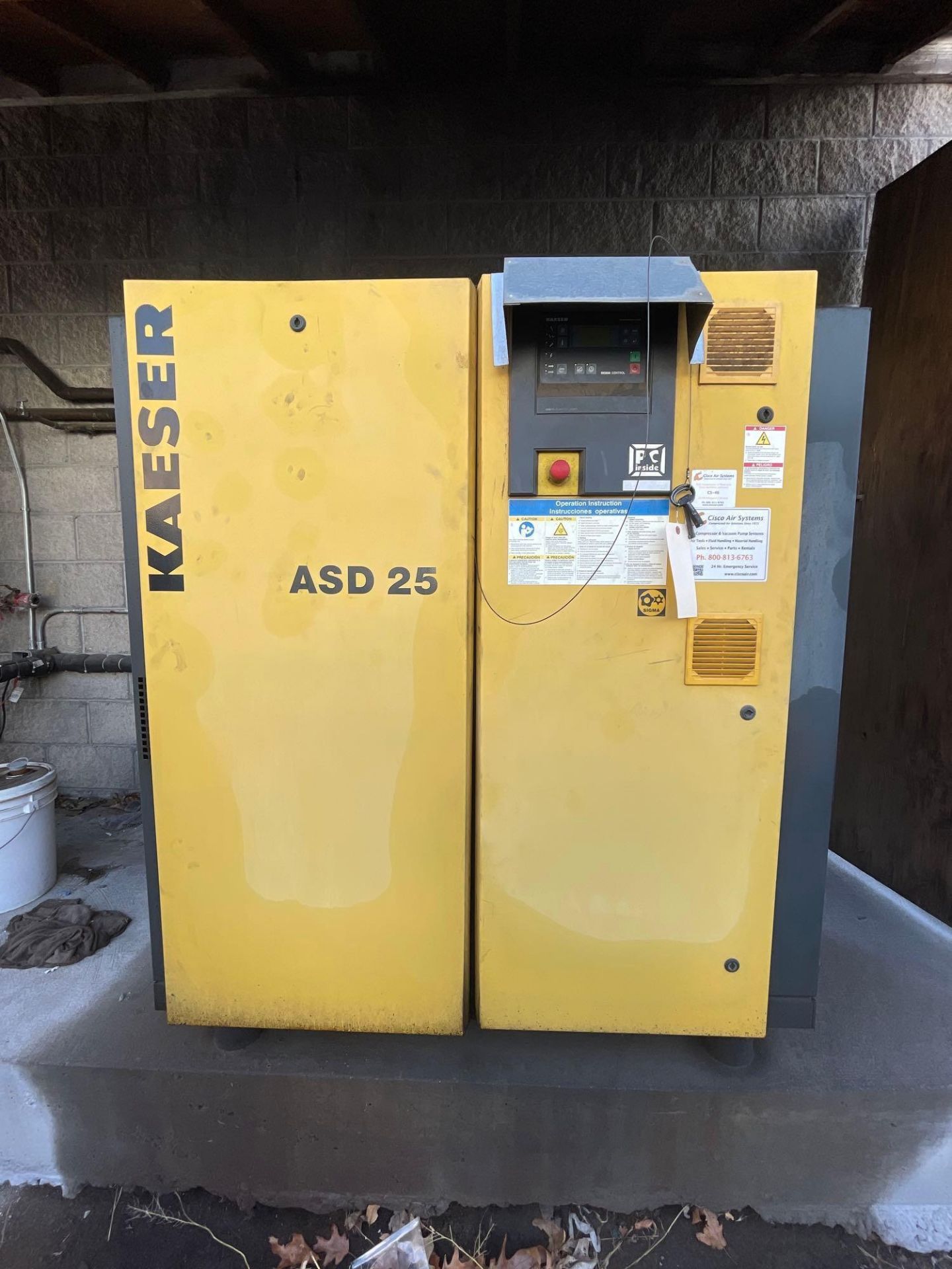 2005 Kaeser 25 HP Model ASD 25 Air Compressor