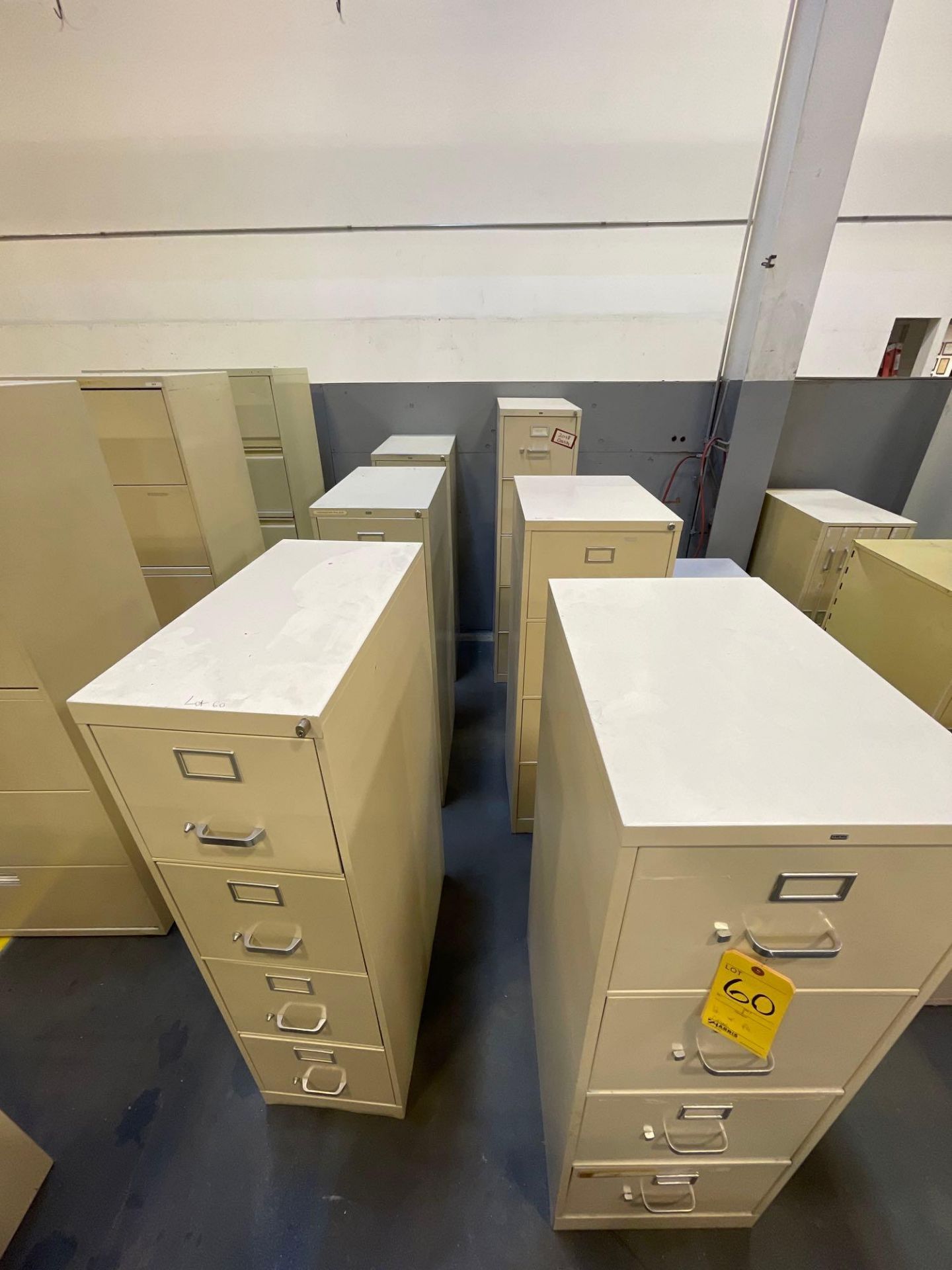 Lot of 6 Hon File Cabinets: (3) 29" X 15" X 52", (2) 26" X 18" X 52", (1) 26" X 15" X 60" - Image 2 of 7