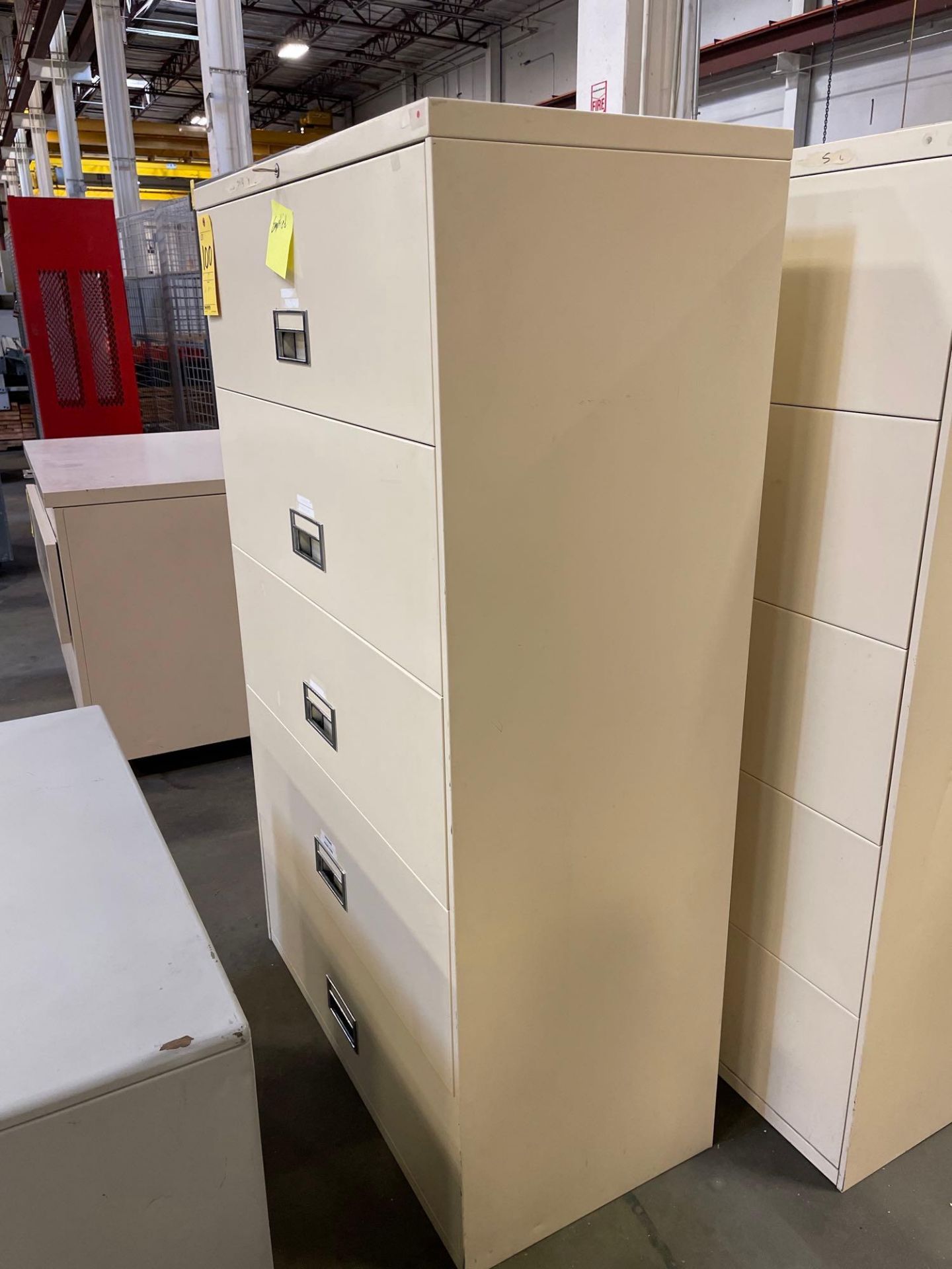 Lot of 4 5-Drawer File Cabinets: (2) 36" X 18" X 60", (1) 42" X 19" X 53", (1) 42" X 19" X 67" - Image 2 of 3