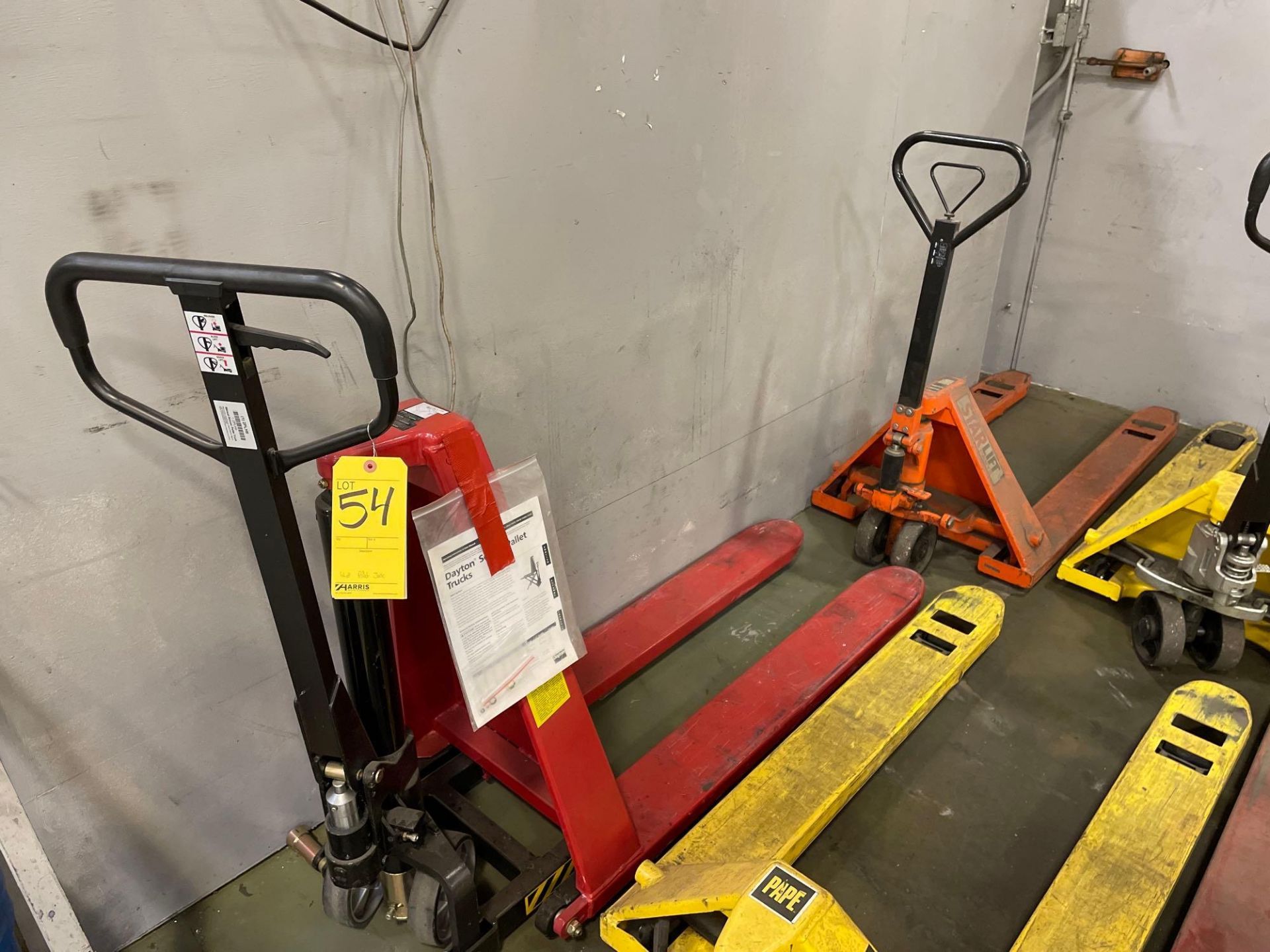 Lot of 2 Pallet Jacks: (1) Dayton, max. 2,200 lbs., (1) Star Lift, max. 5,500 lbs.