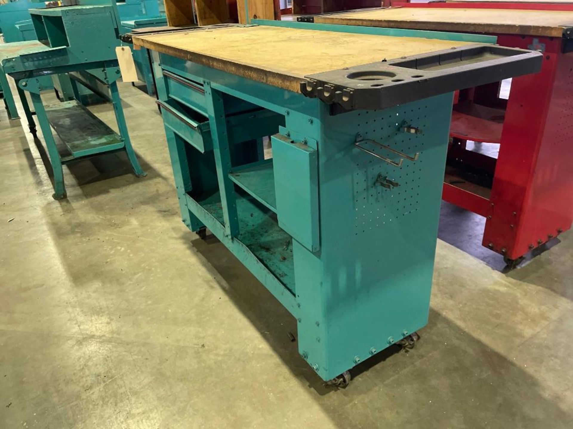 Operator Work Station on Casters; Open Face, (2) Drawers. NO Contents 67" X 23" X 41" - Image 3 of 5