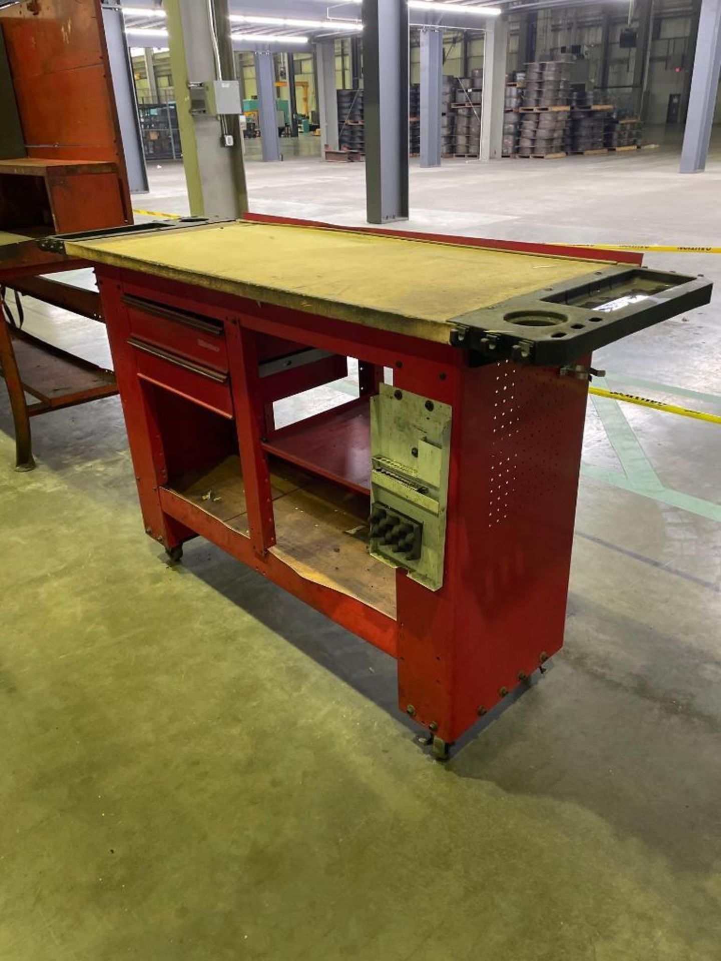 Operator Work Station on Casters, Open Face, (2) Drawers. NO CONTENTS - Image 4 of 5