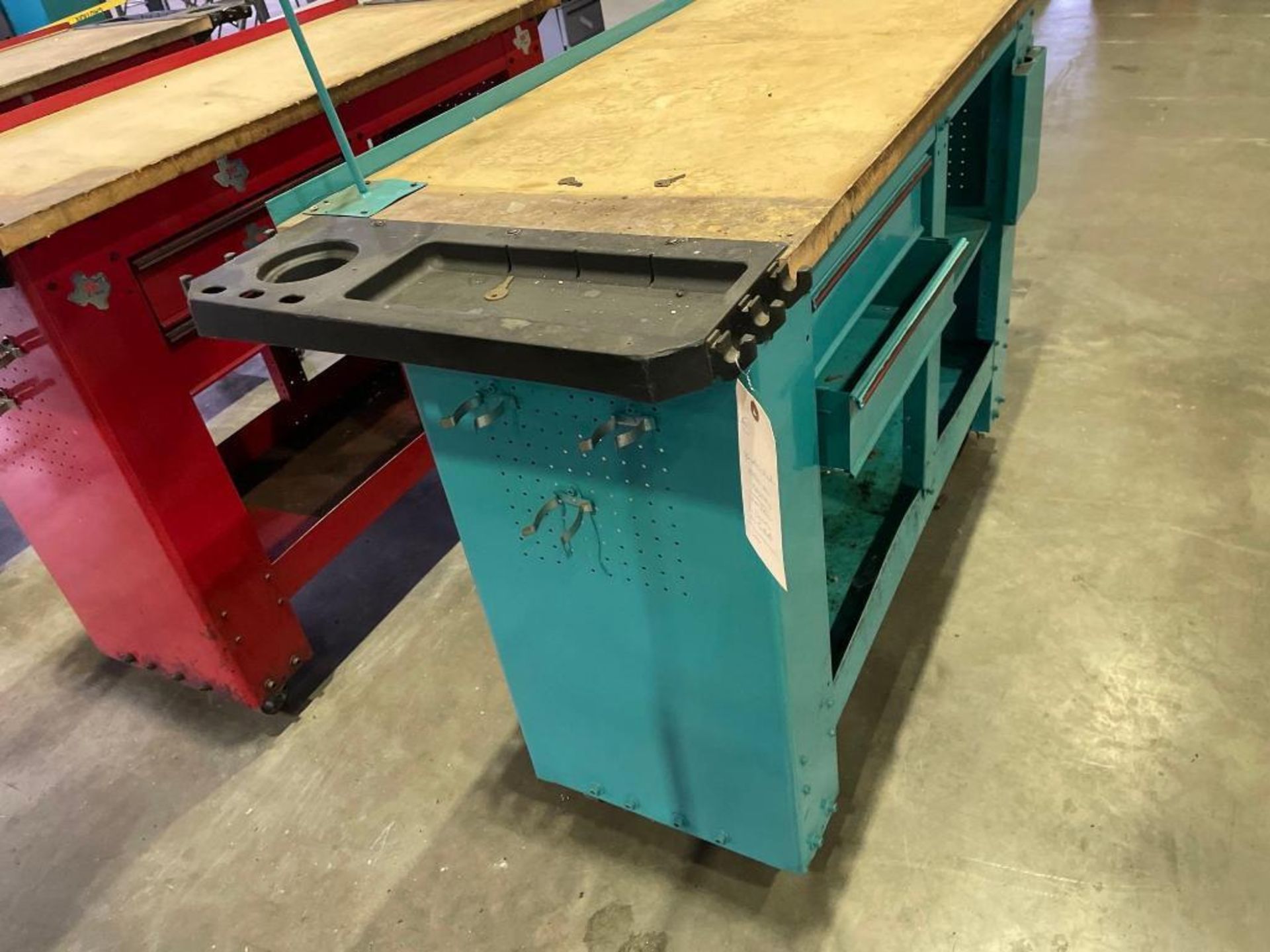 Operator Work Station on Casters; Open Face, (2) Drawers. NO Contents 67" X 23" X 41" - Image 2 of 5