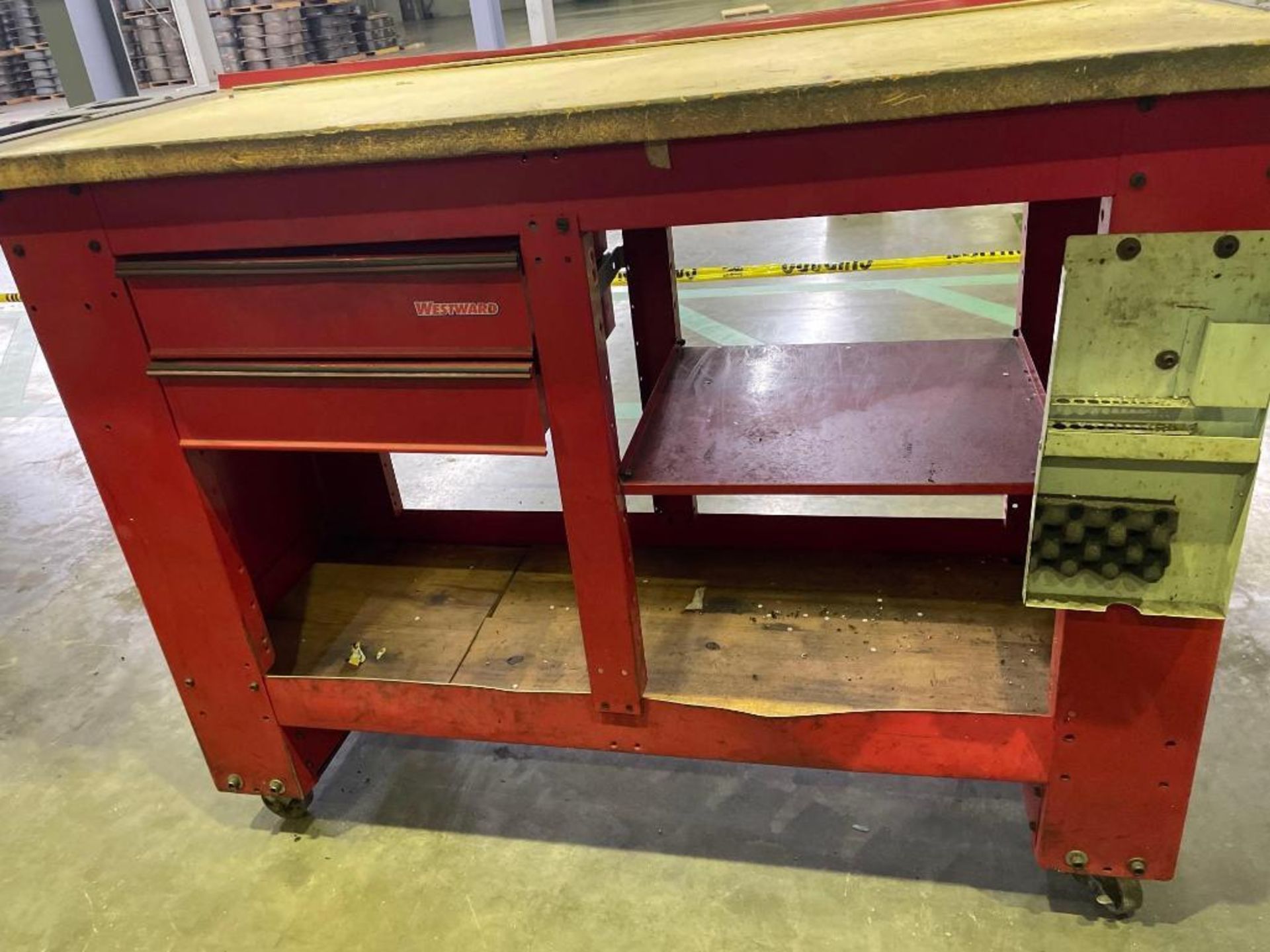 Operator Work Station on Casters, Open Face, (2) Drawers. NO CONTENTS - Image 2 of 5
