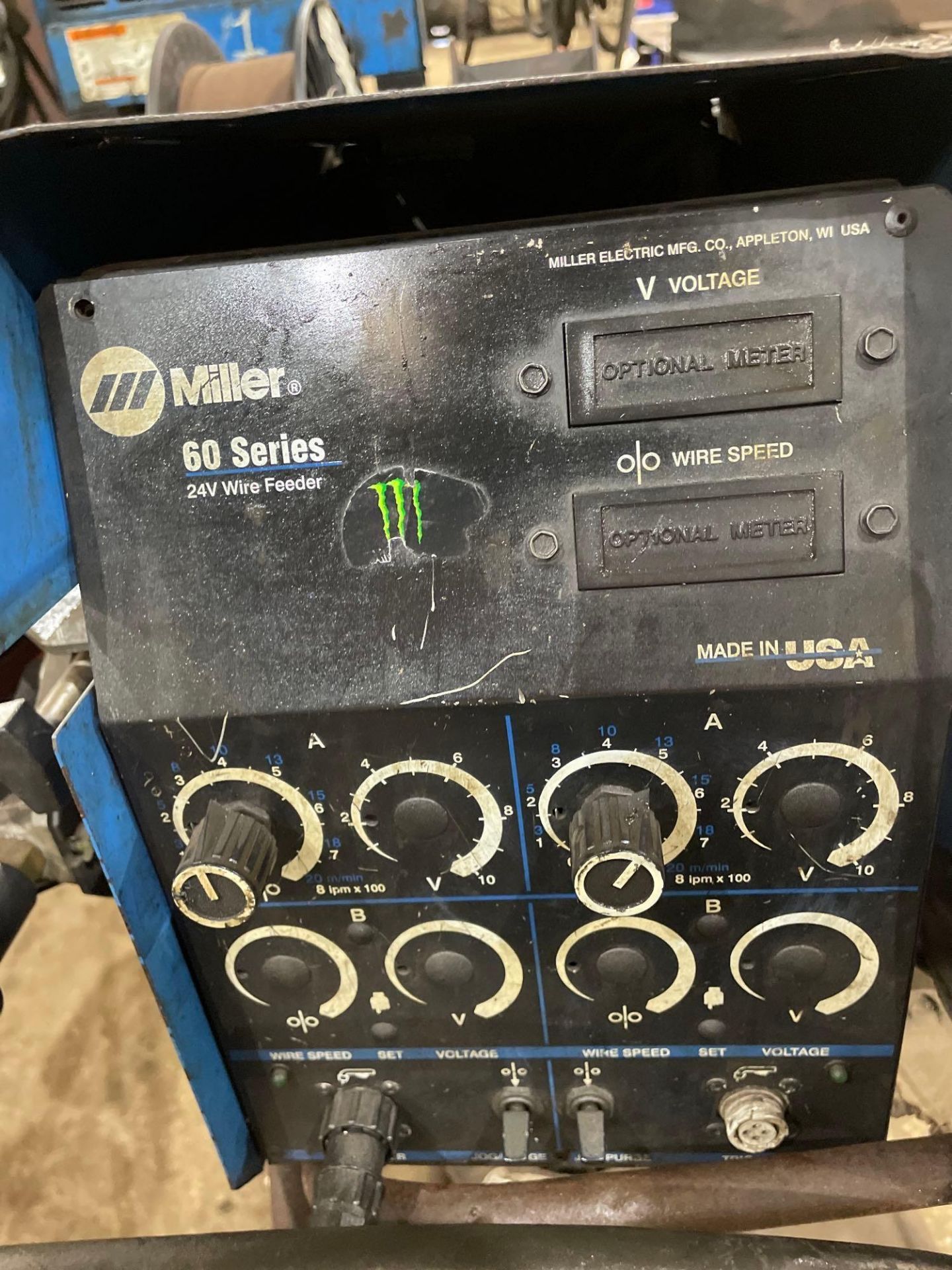 Miller 60 Series 24V Wire Feeder on Metal Cart - Image 3 of 8