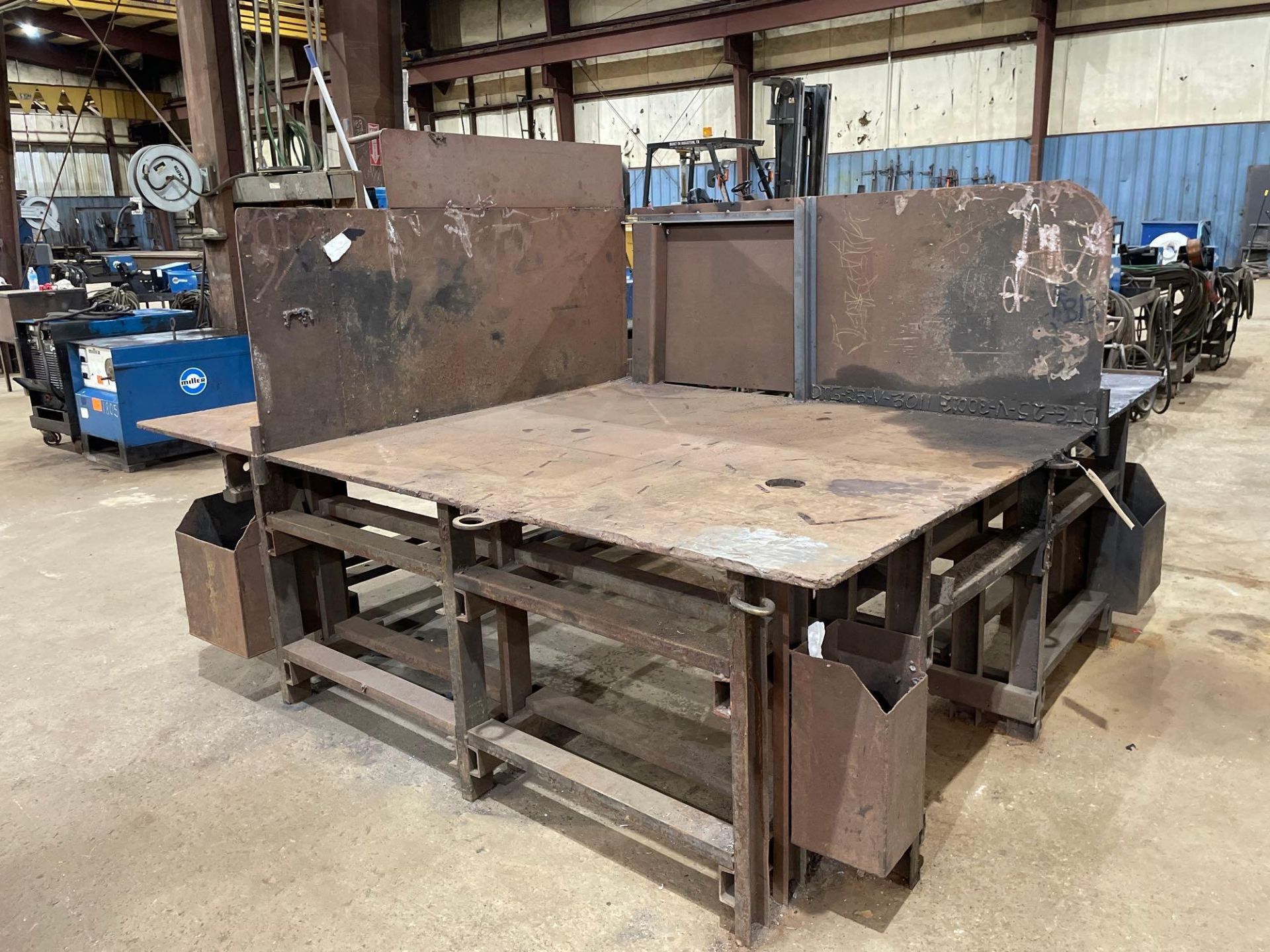 H.D. Metal Welding Table, 1/2” Thick Top, 94” X 91” X 32” - Image 3 of 6