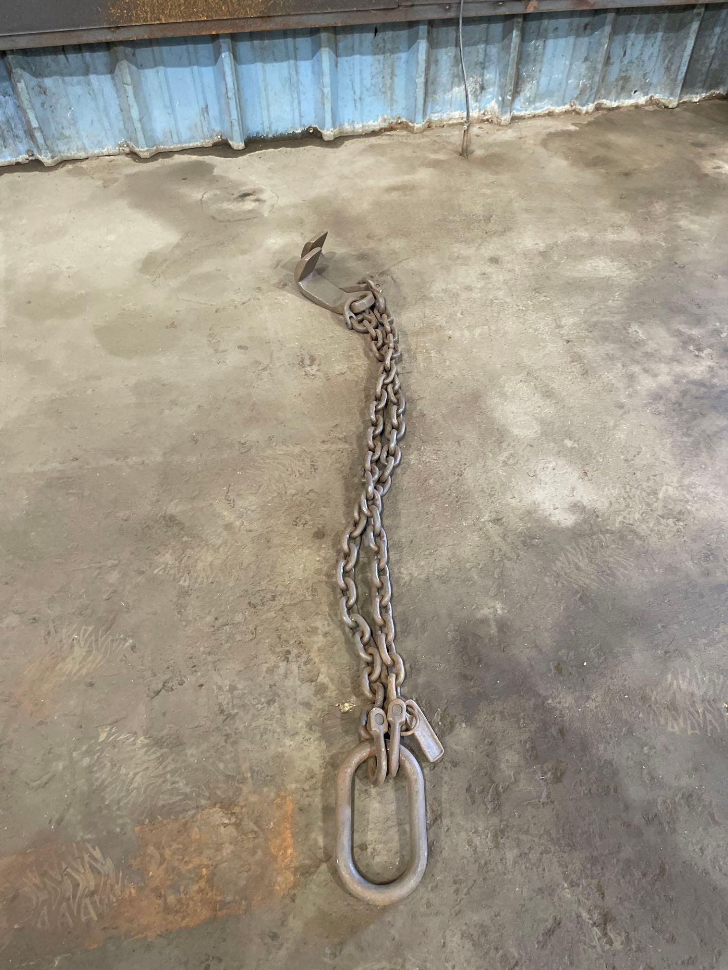 Lot of 2 Chains with Hooks: (1) 8' Long with 2 Hooks, (1) 41” Long with 2 Hooks - Image 2 of 6