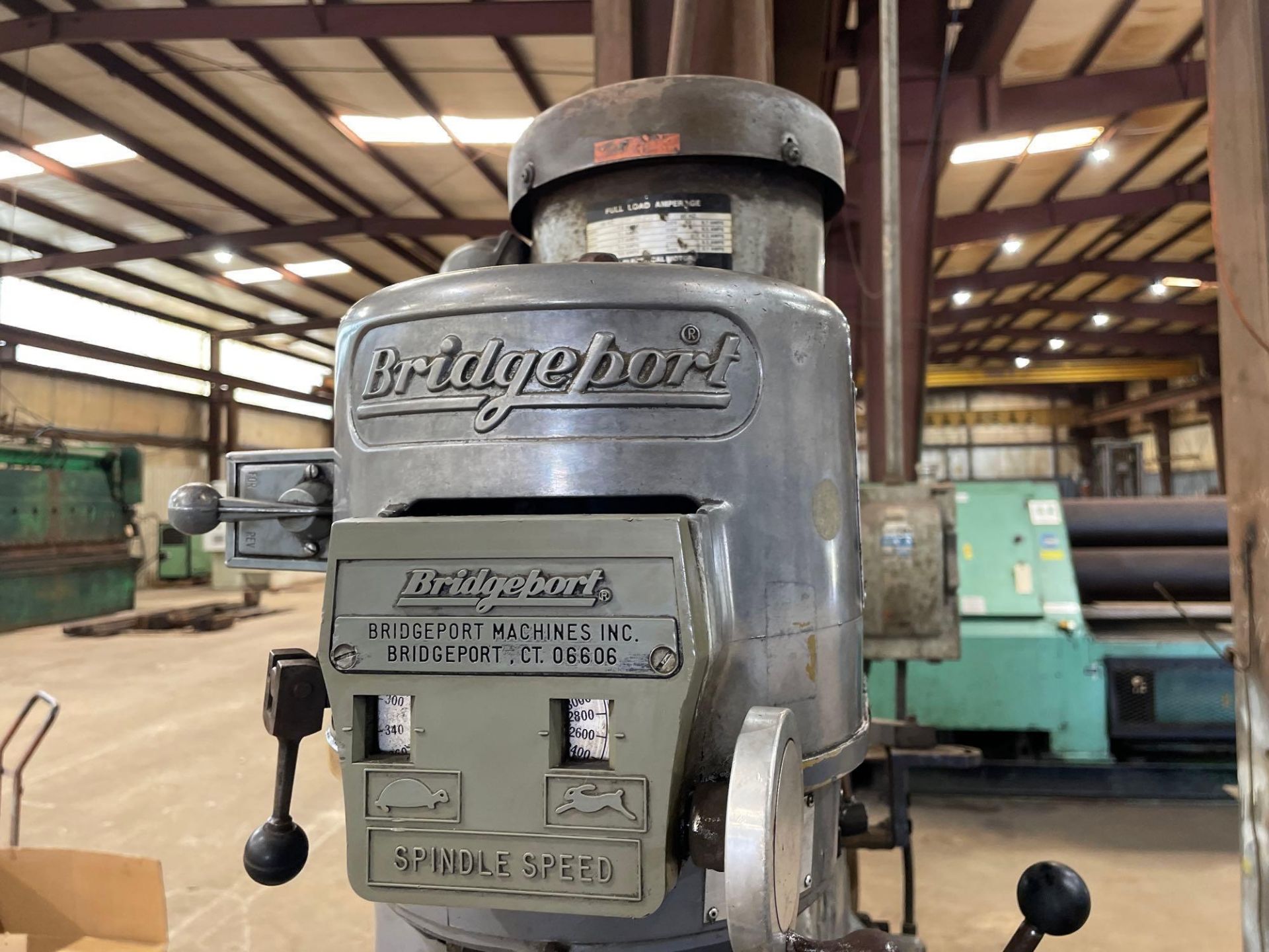 Bridgeport Vertical Mill, with 6” Vise, 40” X 9” Table, - Image 5 of 13