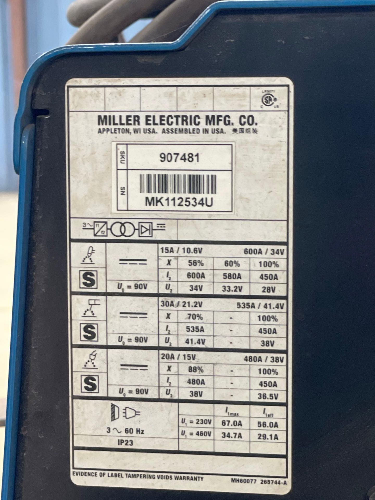 Miller XMT 450 CC/CV Welding Power Source - Image 5 of 6