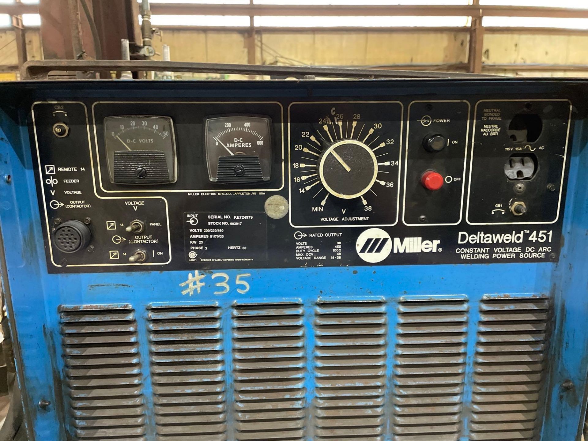 Miller Deltaweld 451 CV/DC Arc Welding Power Source - Image 2 of 5