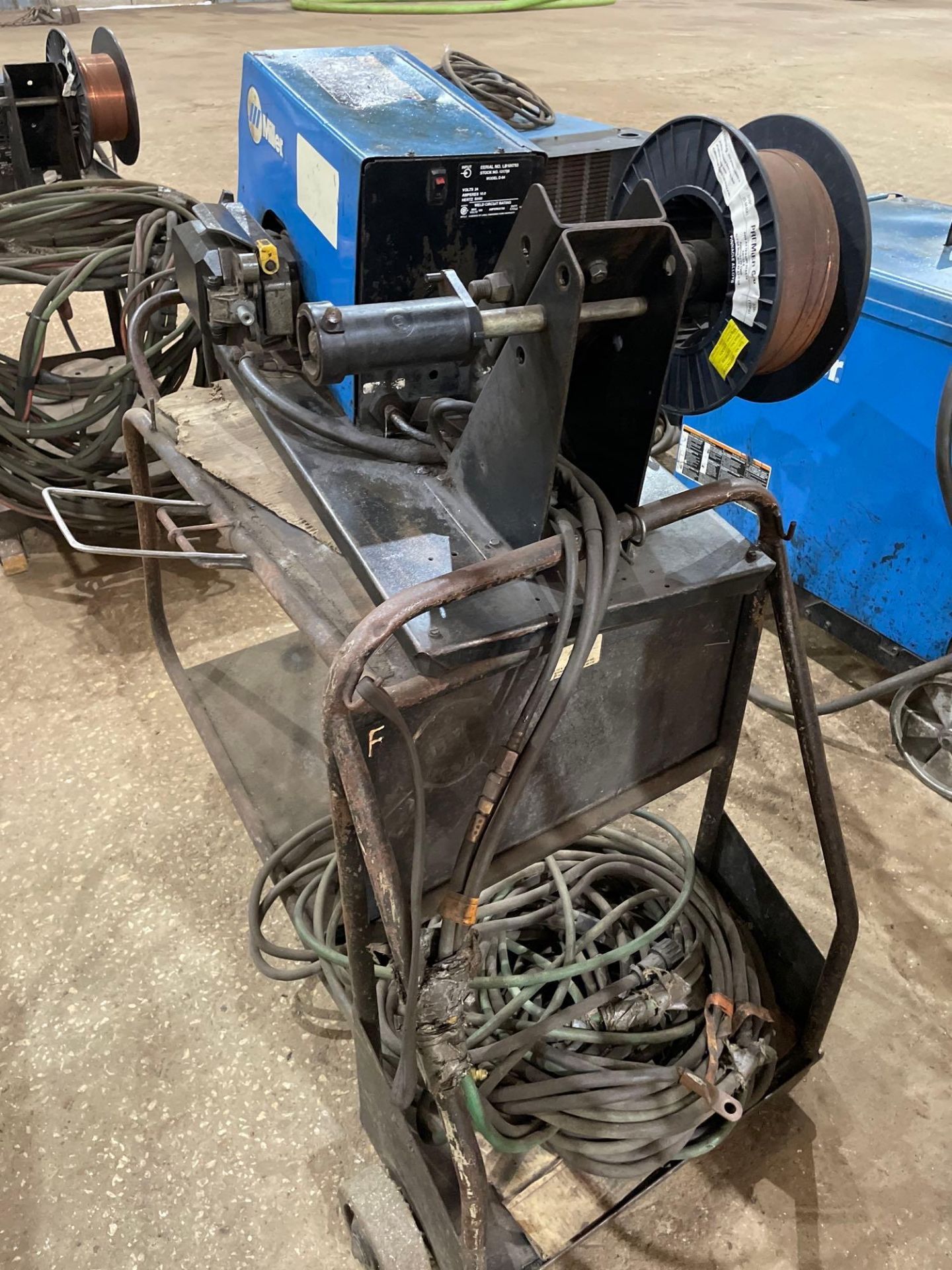 Miller 60 Series 24V Wire Feeder on Metal Cart - Image 6 of 8