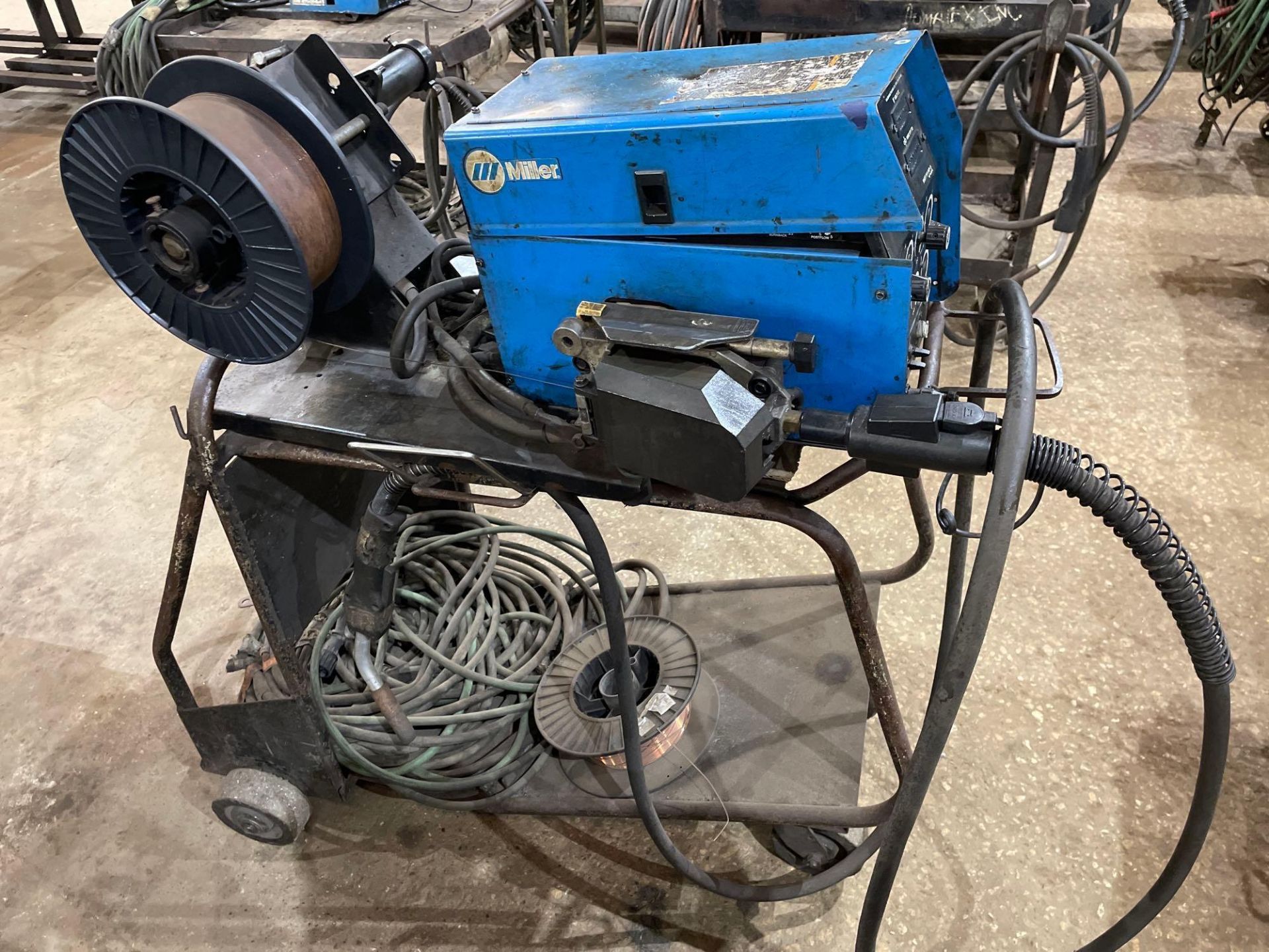 Miller 60 Series 24V Wire Feeder on Metal Cart - Image 2 of 8