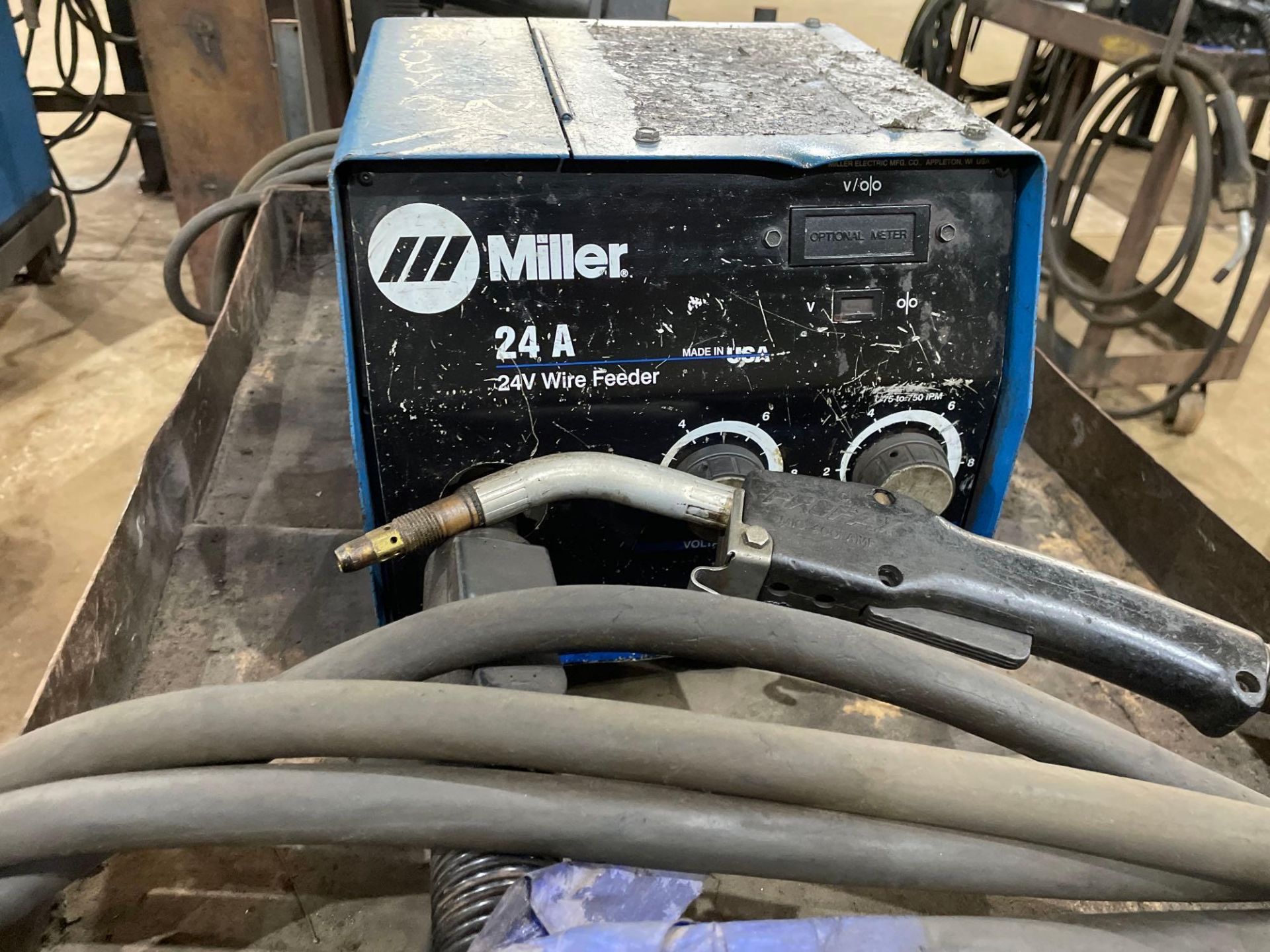 Miller 24A 24V Wire Feeder on Cart - Image 2 of 7