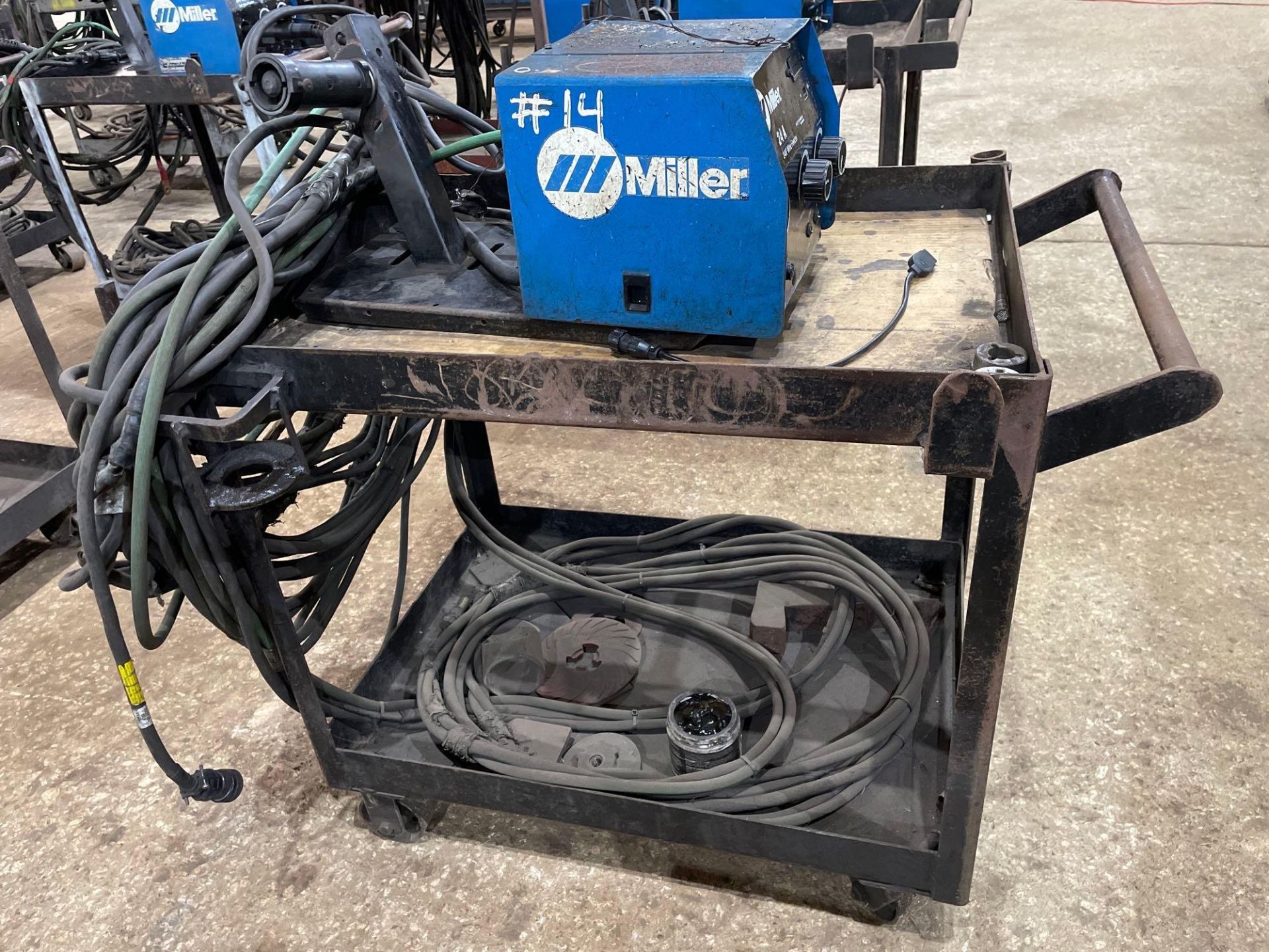 Miller 24A 24V Wire Feeder on Cart - Image 3 of 5