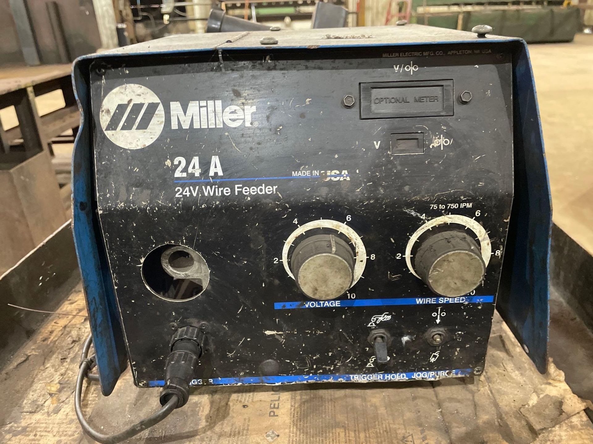 Miller 24A 24V Wire Feeder on Cart - Image 2 of 4