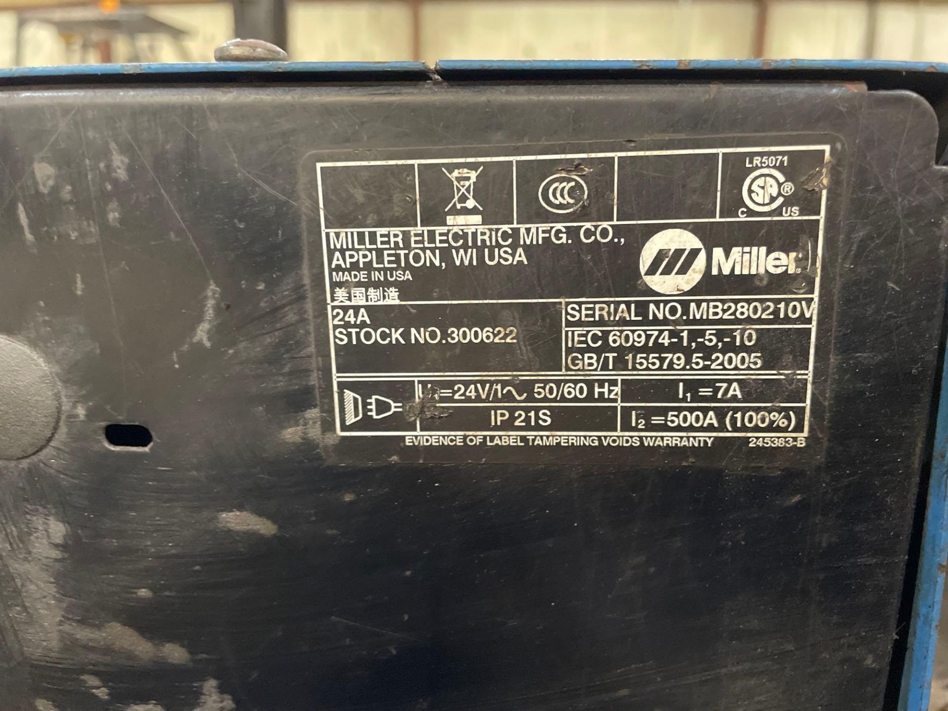 Miller 24A 24V Wire Feeder on Cart - Image 4 of 4