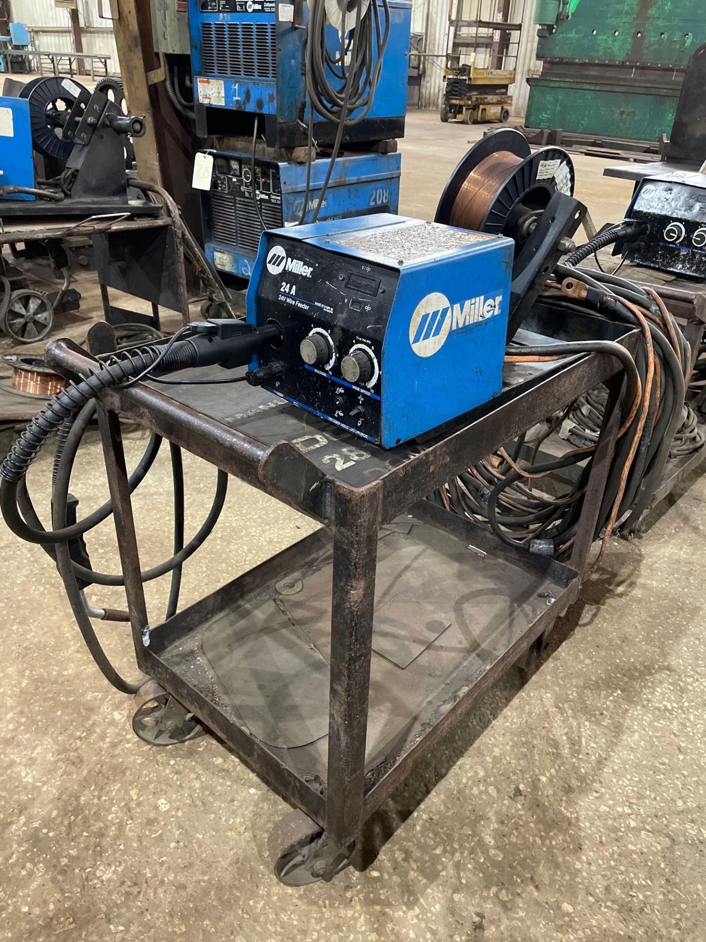 Miller 24A 24V Wire Feeder on Cart - Image 3 of 6