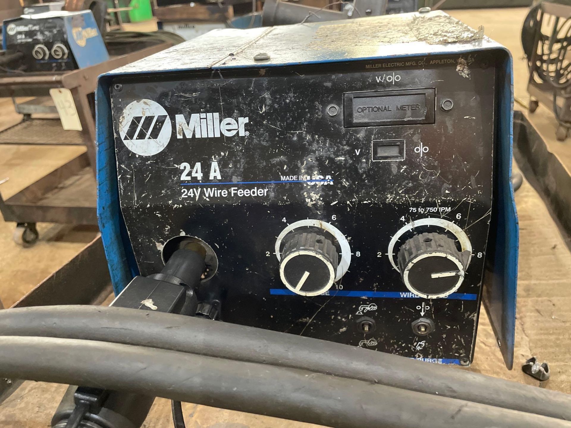 Miller 24A 24V Wire Feeder on Cart - Image 2 of 7