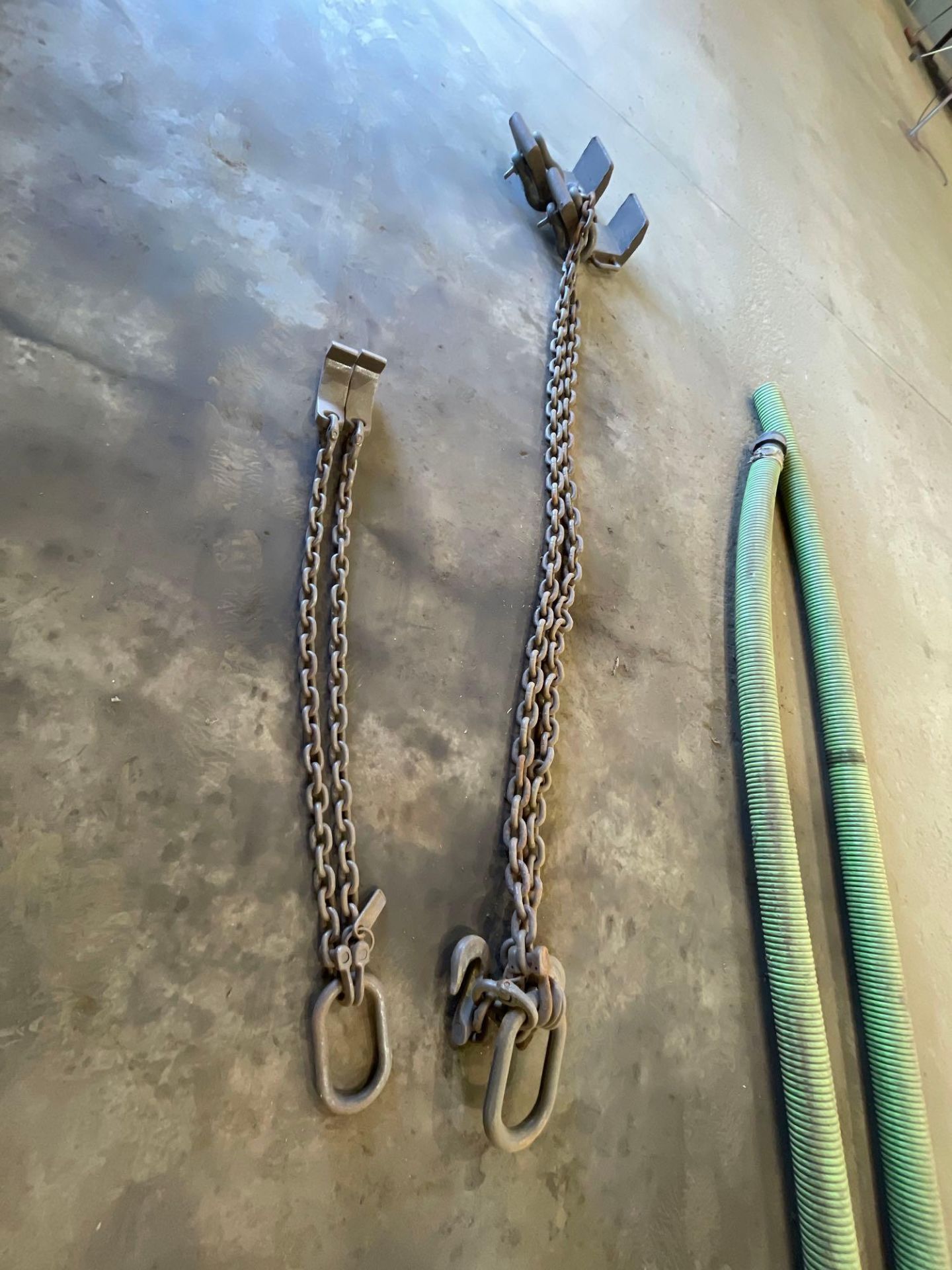 Lot of 2 Chains with Hooks: (1) 8' Long with 2 Hooks, (1) 41” Long with 2 Hooks - Image 4 of 6