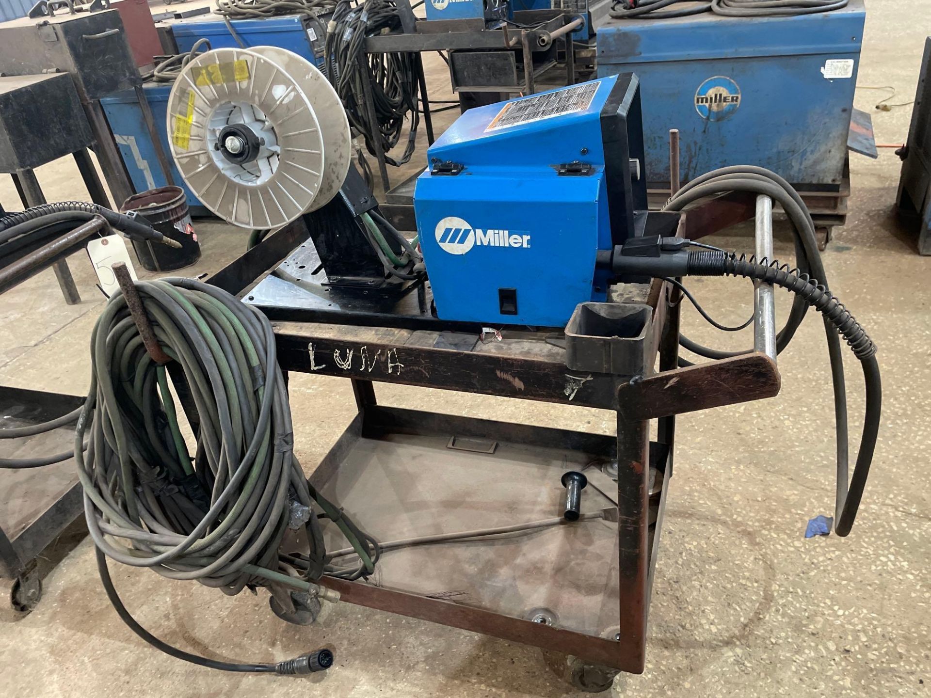 Miller 20 Series 24V Wire Feeder on Cart - Image 2 of 5