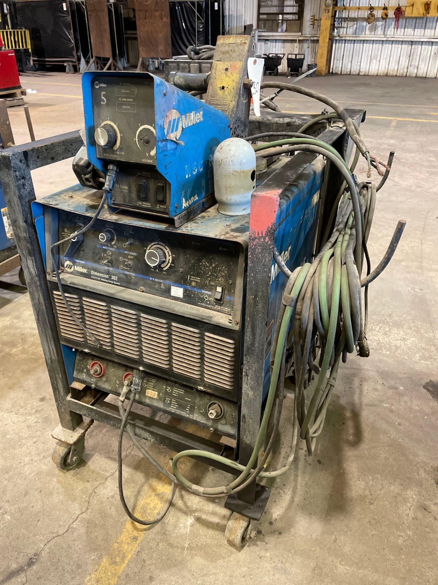 Miller Dimension 302 CC/DC Welding Power Source, with 70 Series 24V Wire Feeder. - Image 7 of 7