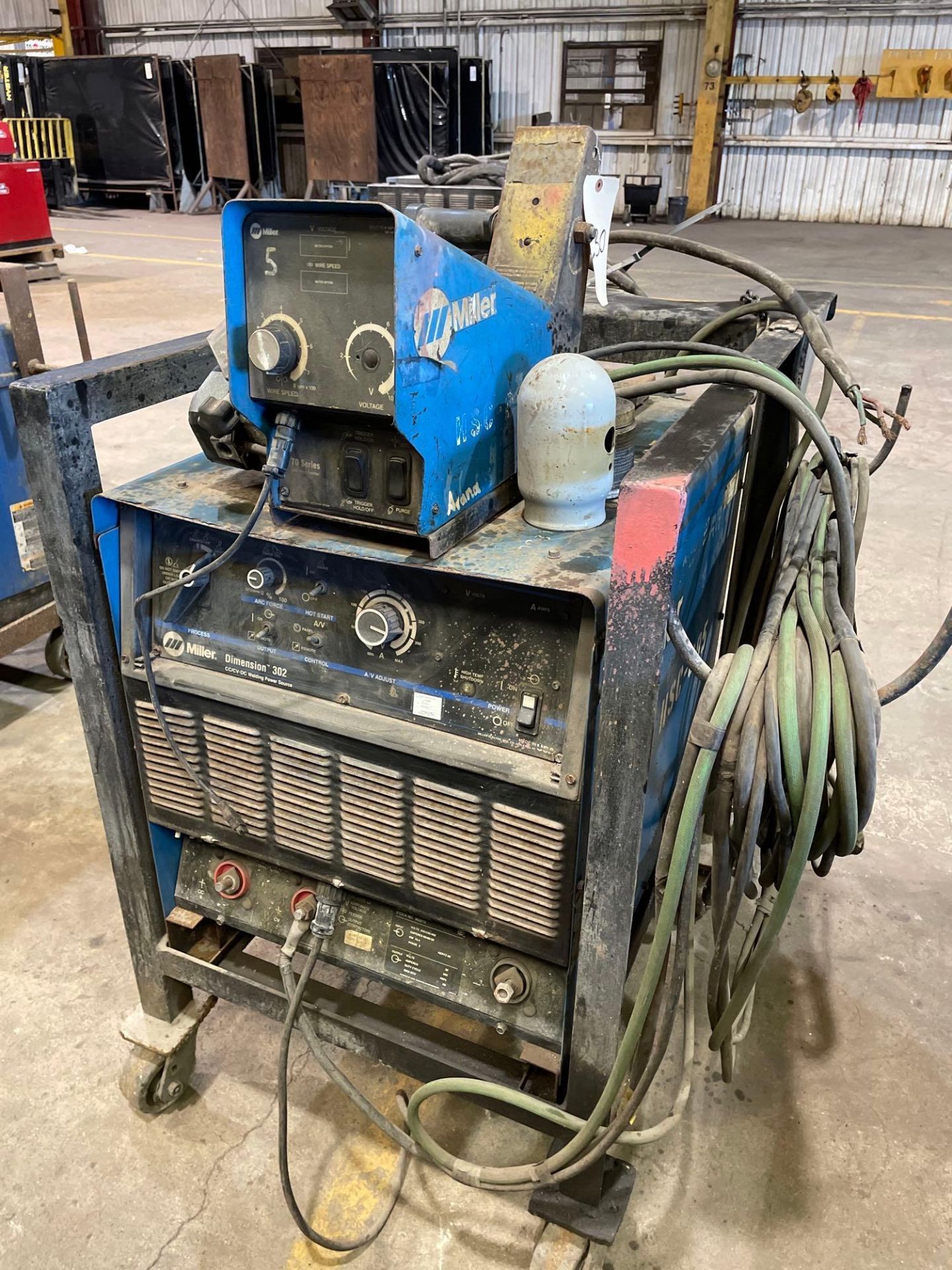Miller Dimension 302 CC/DC Welding Power Source, with 70 Series 24V Wire Feeder. - Image 3 of 7