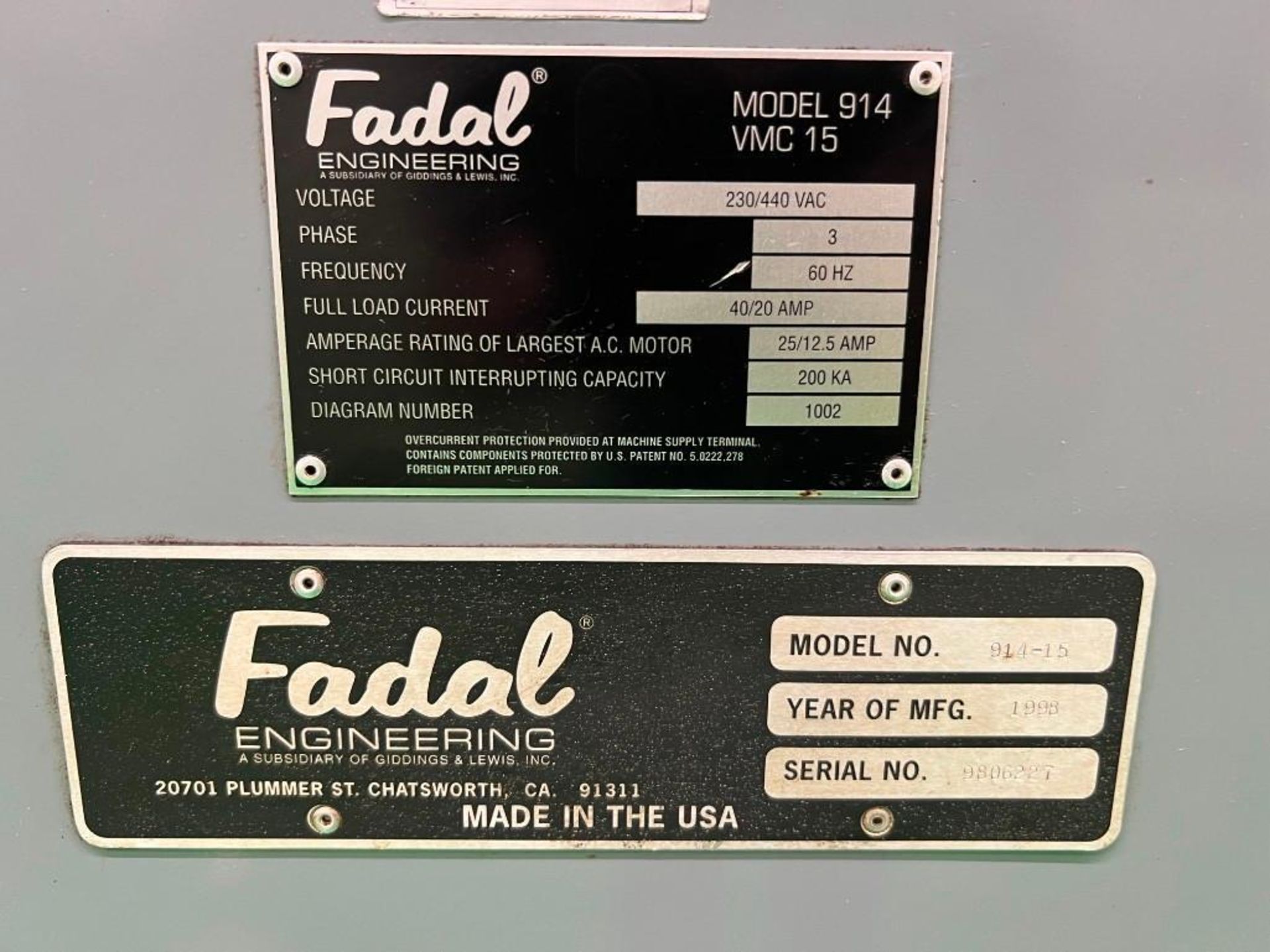 Fadal Model 914-15, VMC 15 CNC Vertical Machining Center - Image 20 of 20