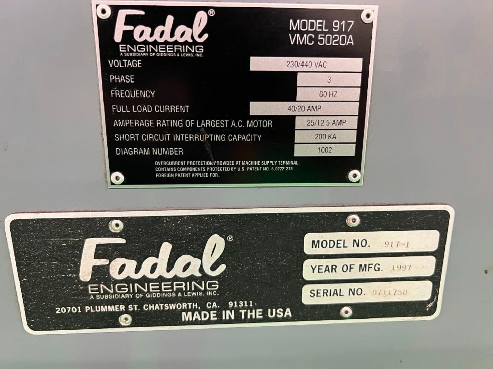 Fadal Model 917, VMC 5020A CNC Vertical Machining Center - Image 15 of 15