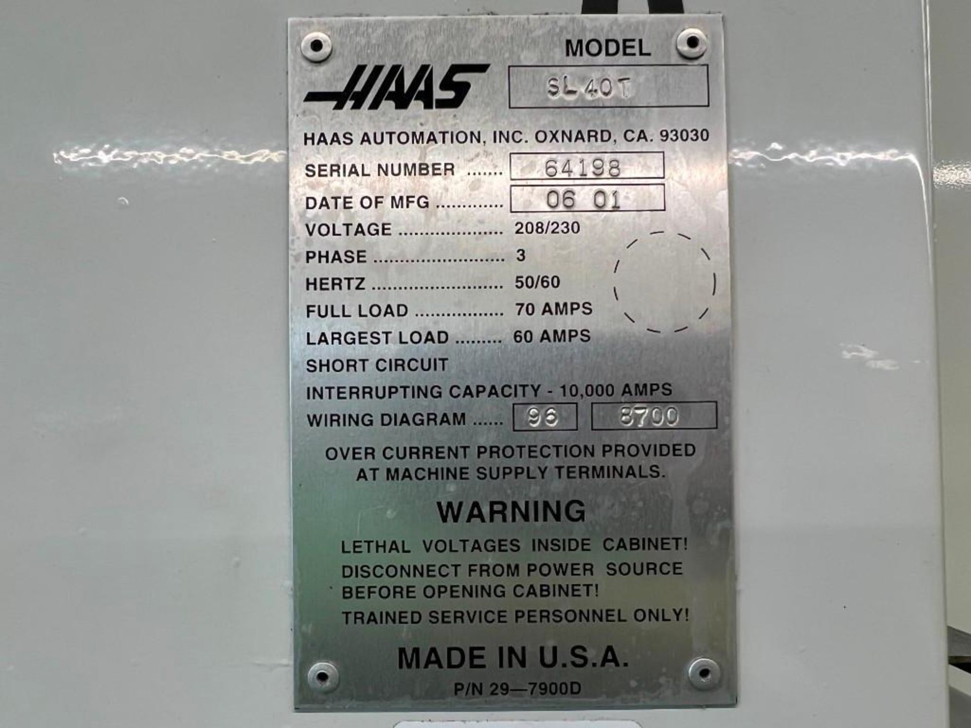 2001 Haas SL-40T CNC Slant Bed Lathe - Image 32 of 32