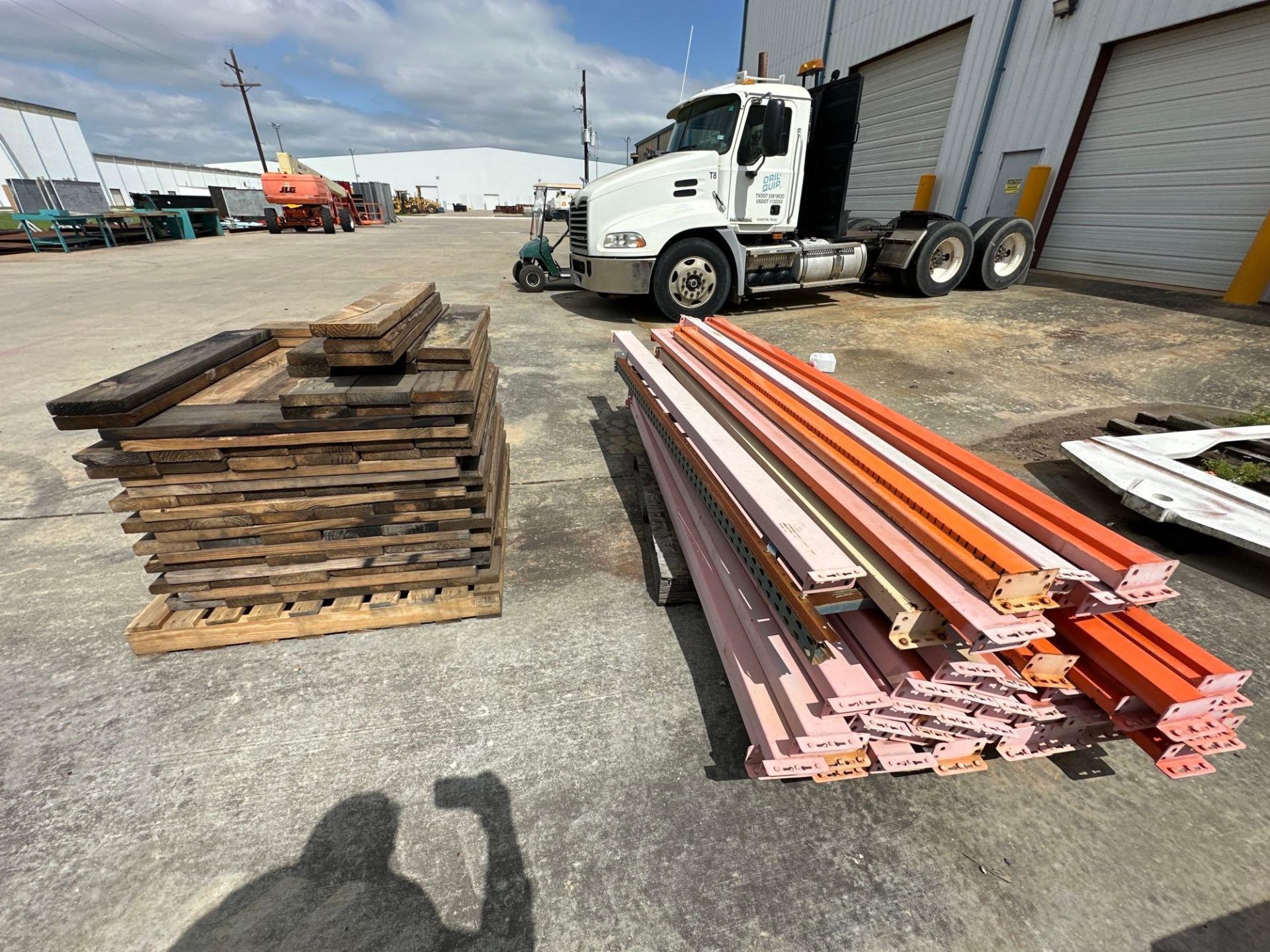 Lot: Pallet Rack, Assorted Size, with Wood Insets