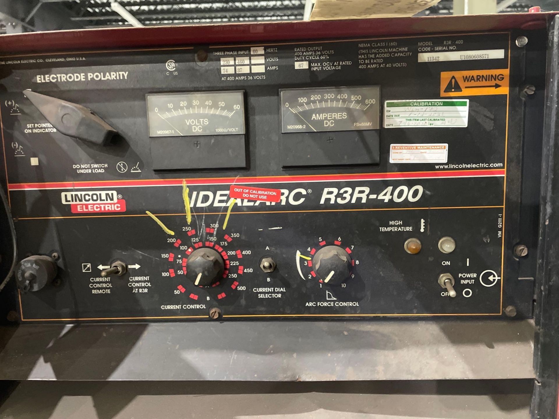 Lincoln Electric IdealArc R3R-400 Welding Power Source - Image 3 of 5