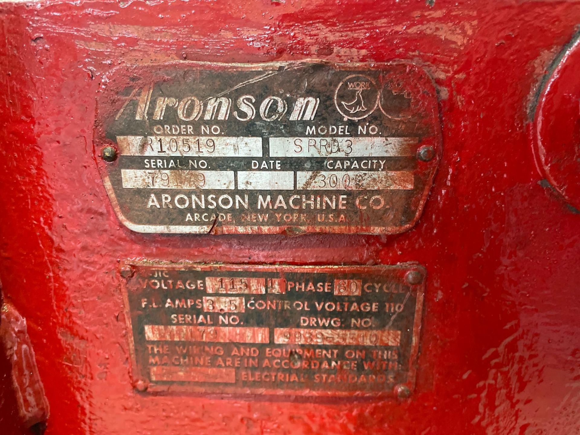 Aronson Turning Rolls, Model SPRD3, with Idler - Image 5 of 7