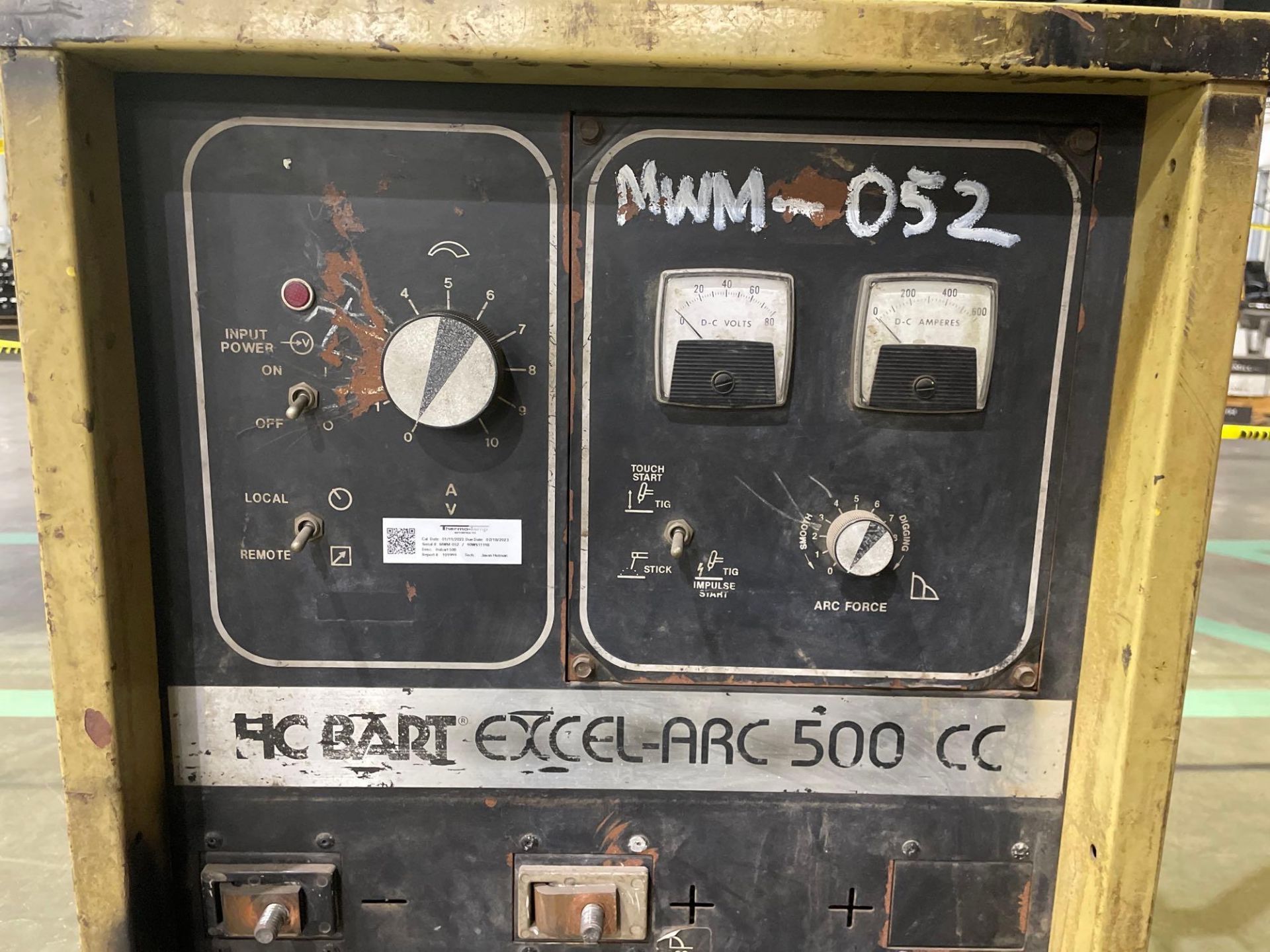Hobart Excel-Arc 500 CC Welding Power Source - Image 4 of 6