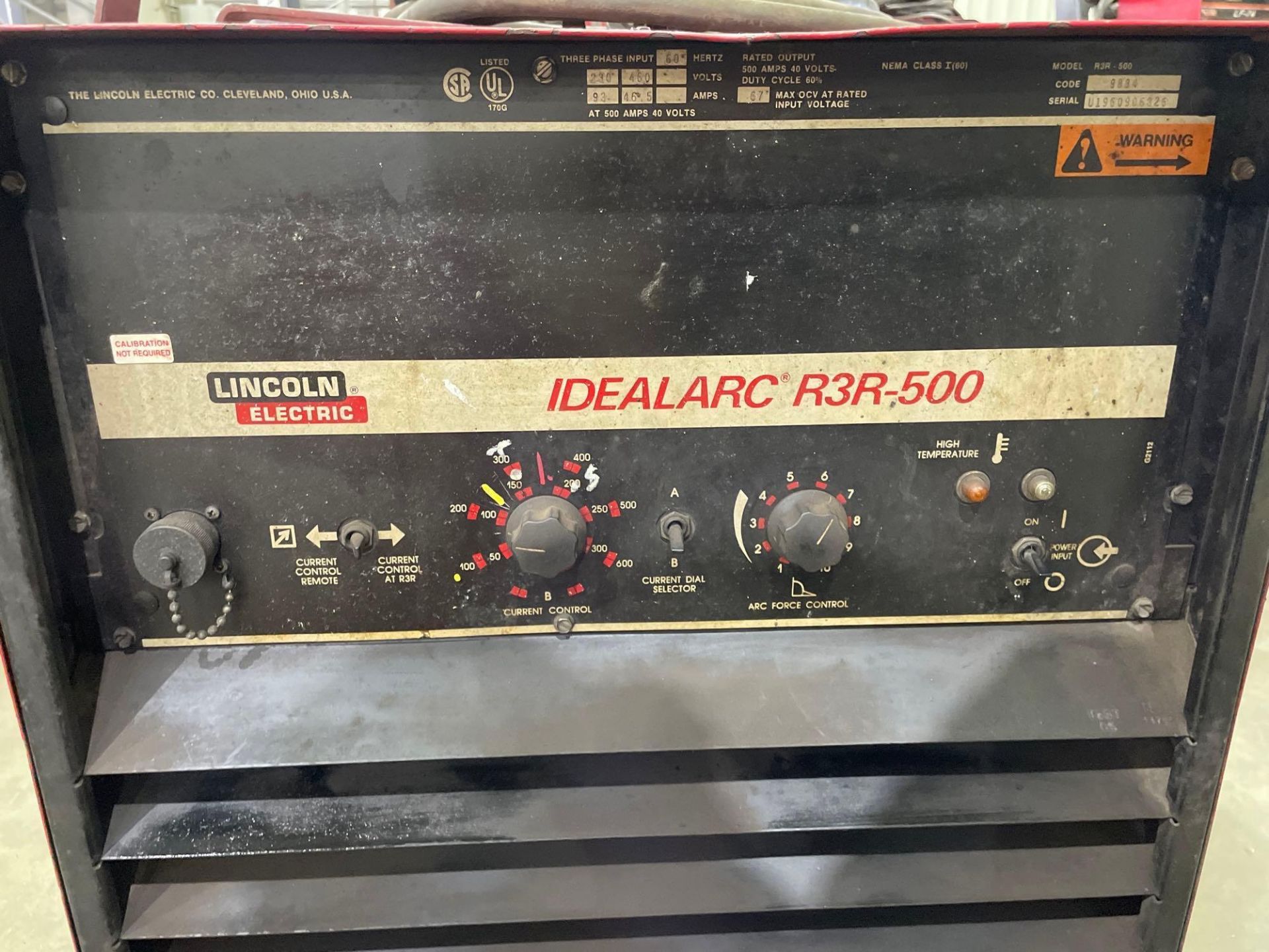 Lincoln Electric IdealArc R3R-500 Welding Power Source - Image 4 of 6