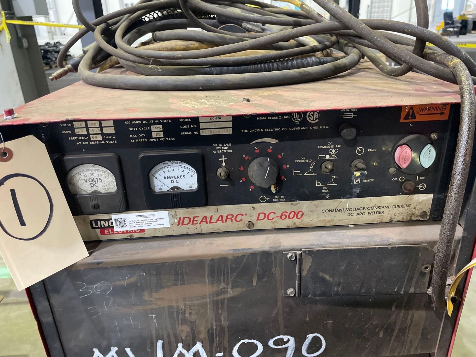 Lincoln Electric Idealarc DC-600 Constant Voltage/Constant Current DC ARC Welder - Image 2 of 7