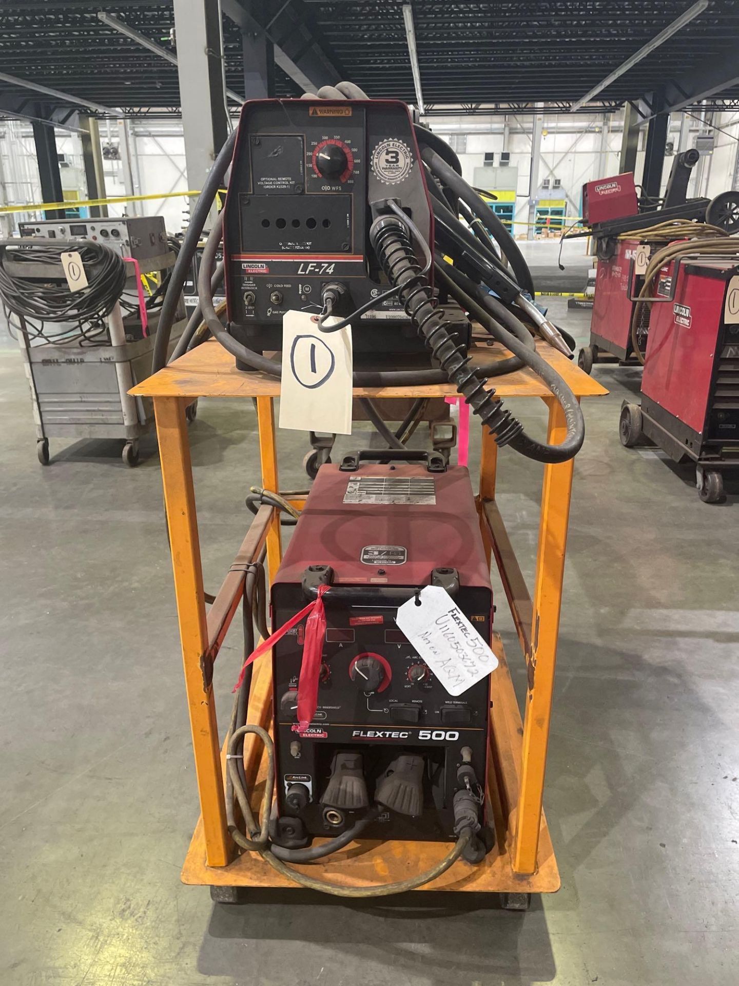 Lincoln Electric Flextec 500 Welding Power Source with LF-74 Wire Feeder