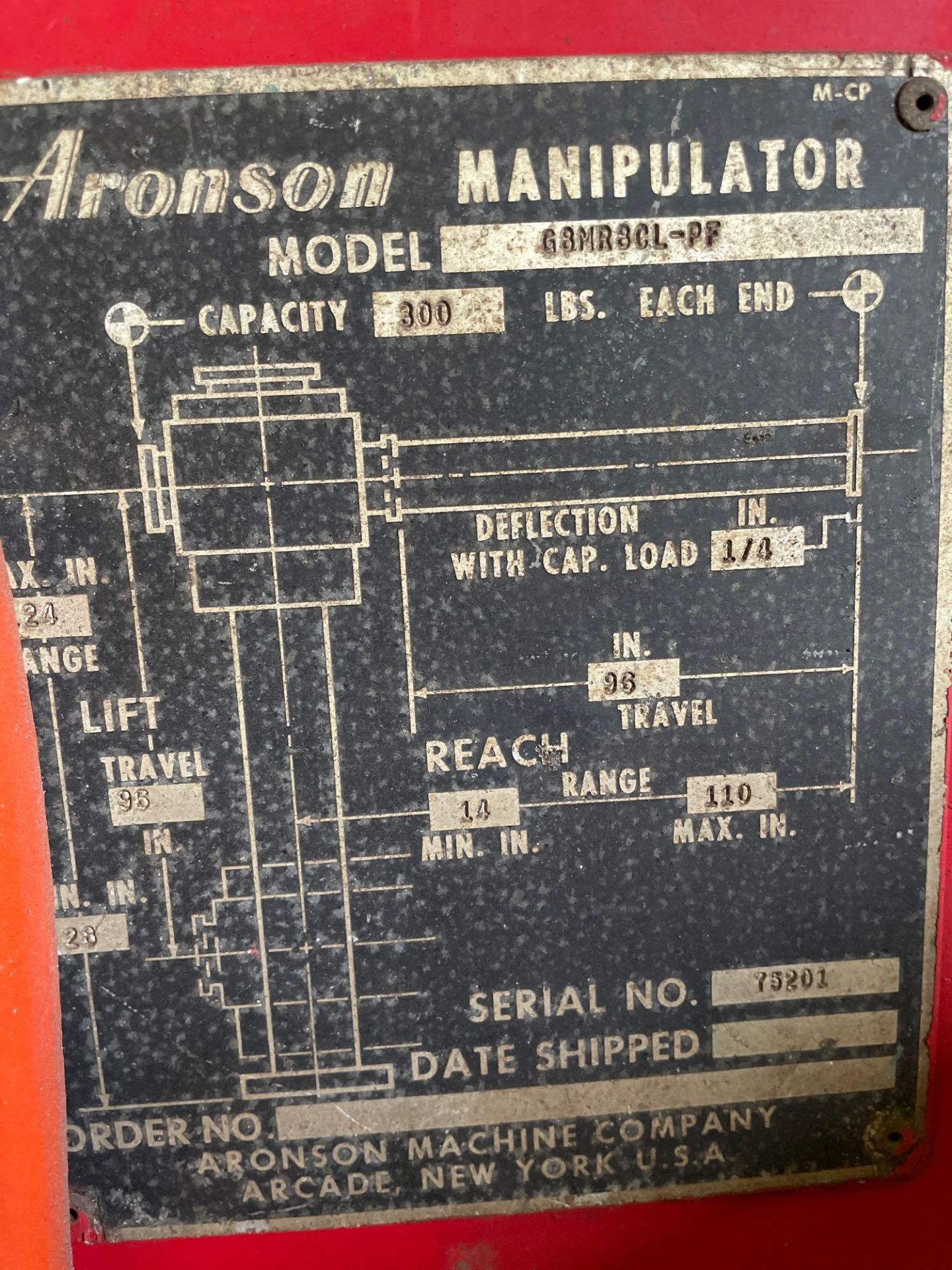 Aronson Model G3MR8CL-PF Welding Manipulator - Image 7 of 10