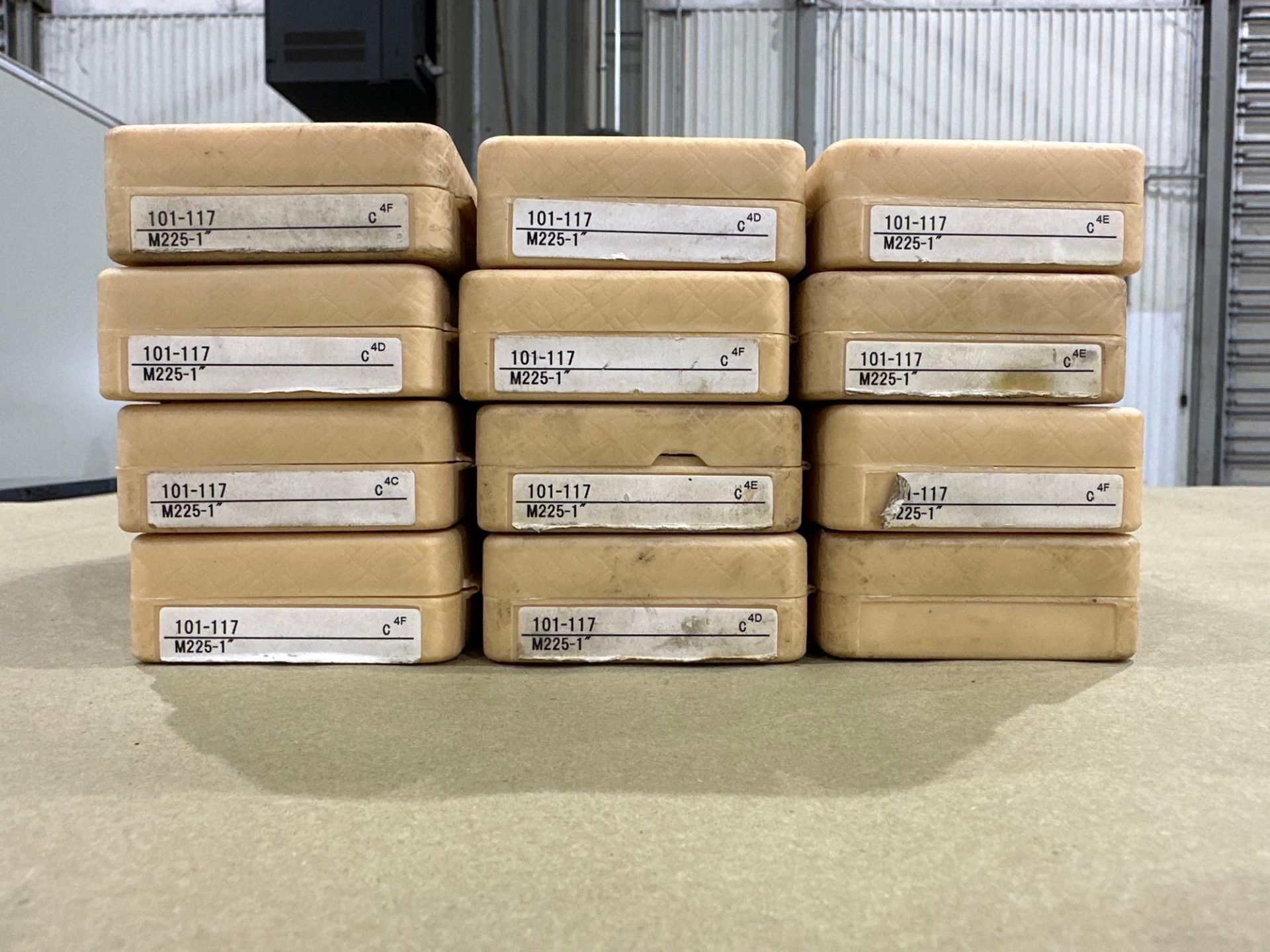 Lot of 12: Mitutoyo Mechanical OD Micrometer M225-1”, 0-1” Range, .0001” Graduation in plastic boxes - Image 4 of 7