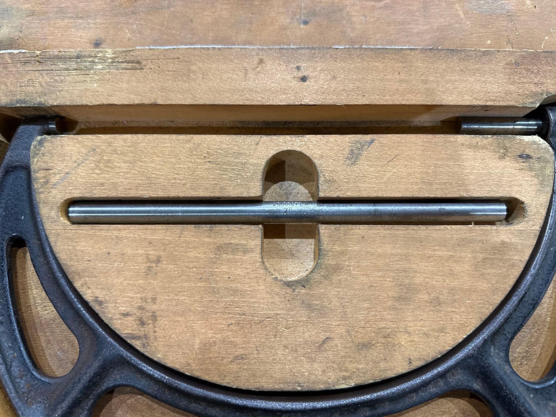Starrett O.D Micrometer Set No.436,  7–8” Range in wood case. See Photo. - Image 7 of 8