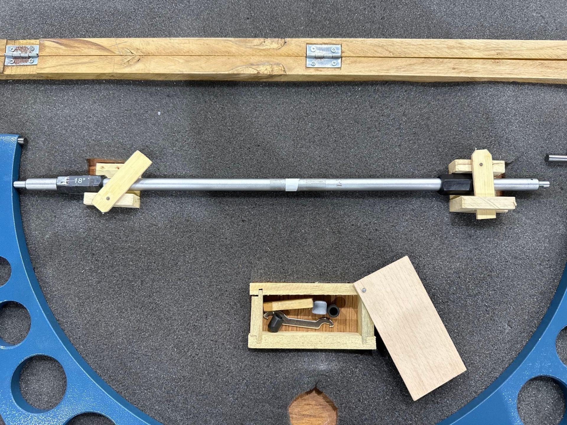 Fowler OD Micrometer Set, 18-19” Range, .001” Graduation, in wood case.  See Photo. - Image 3 of 6